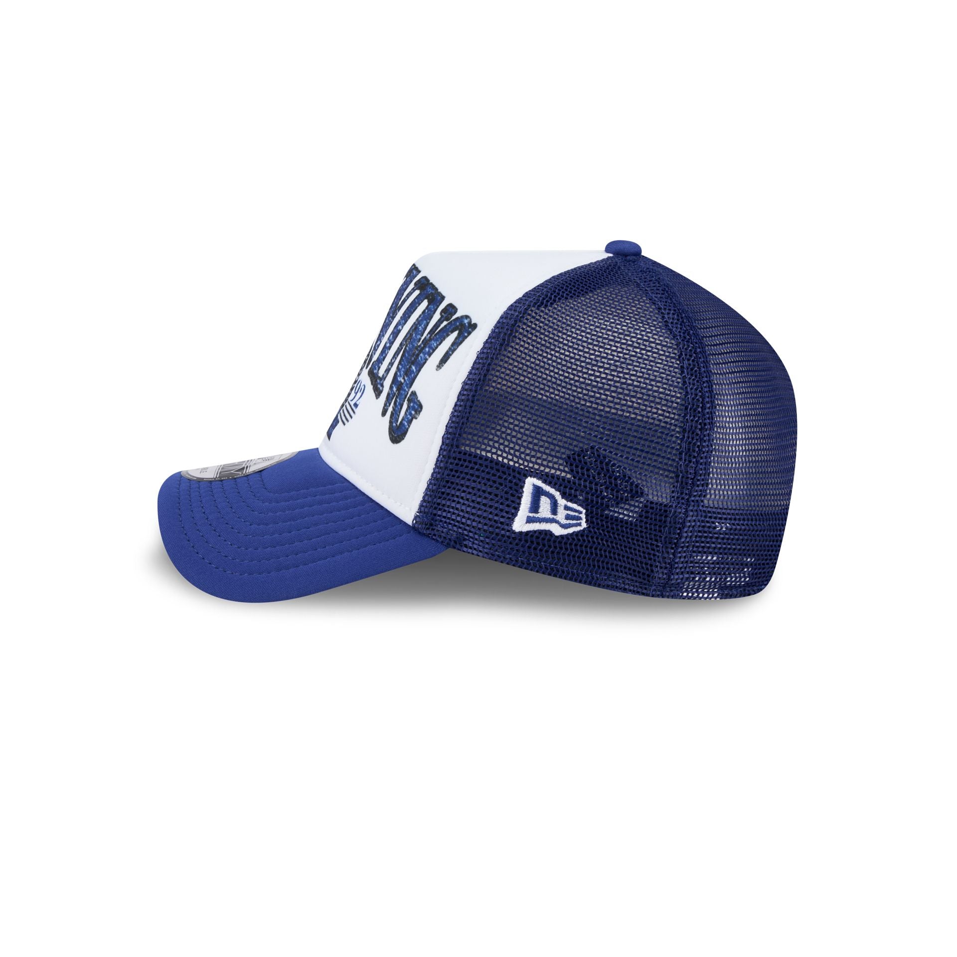 Tampa Bay Lightning Distressed 9FORTY A-Frame Trucker Hat - Image 4