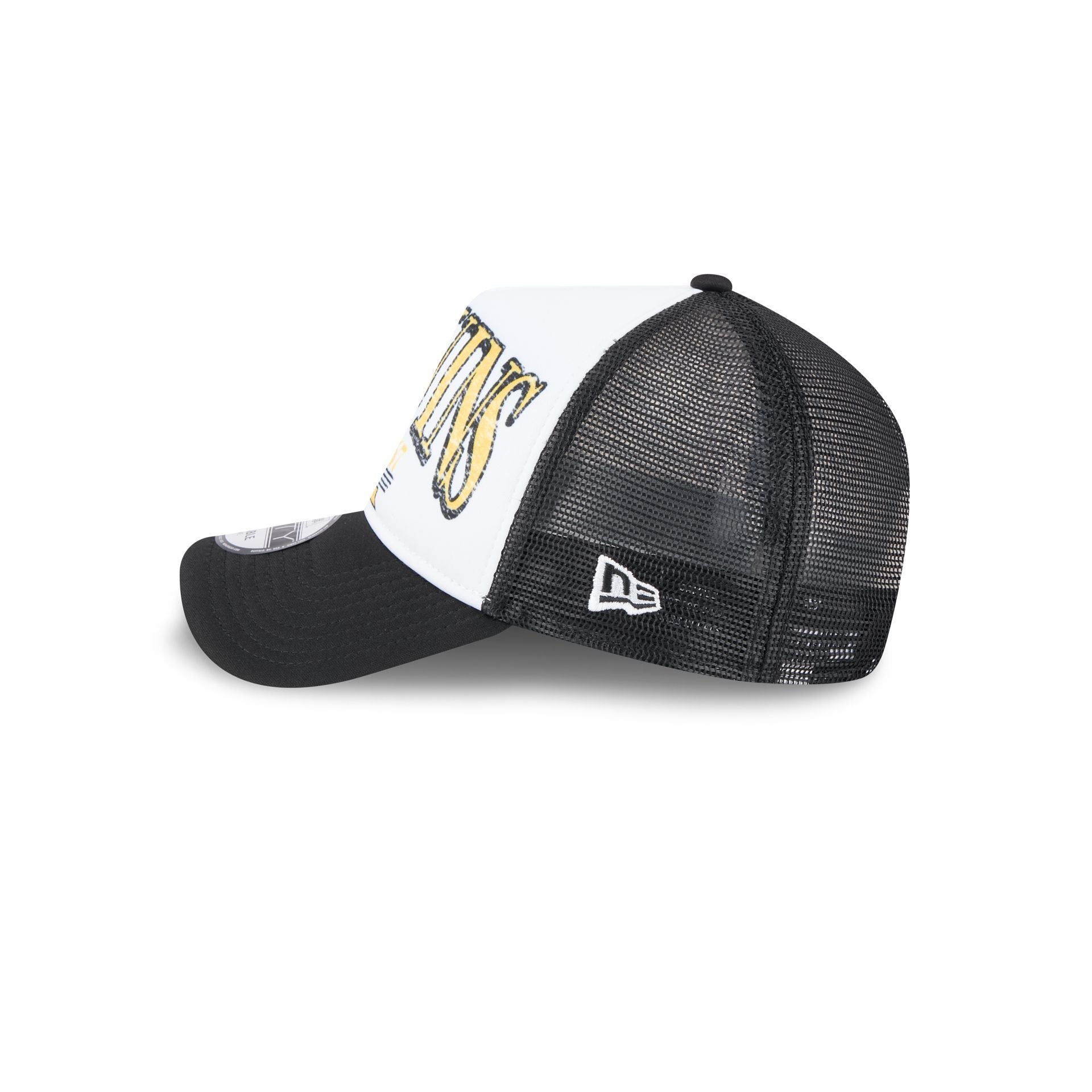 Pittsburgh Penguins Distressed 9FORTY A-Frame Trucker Hat - Image 4