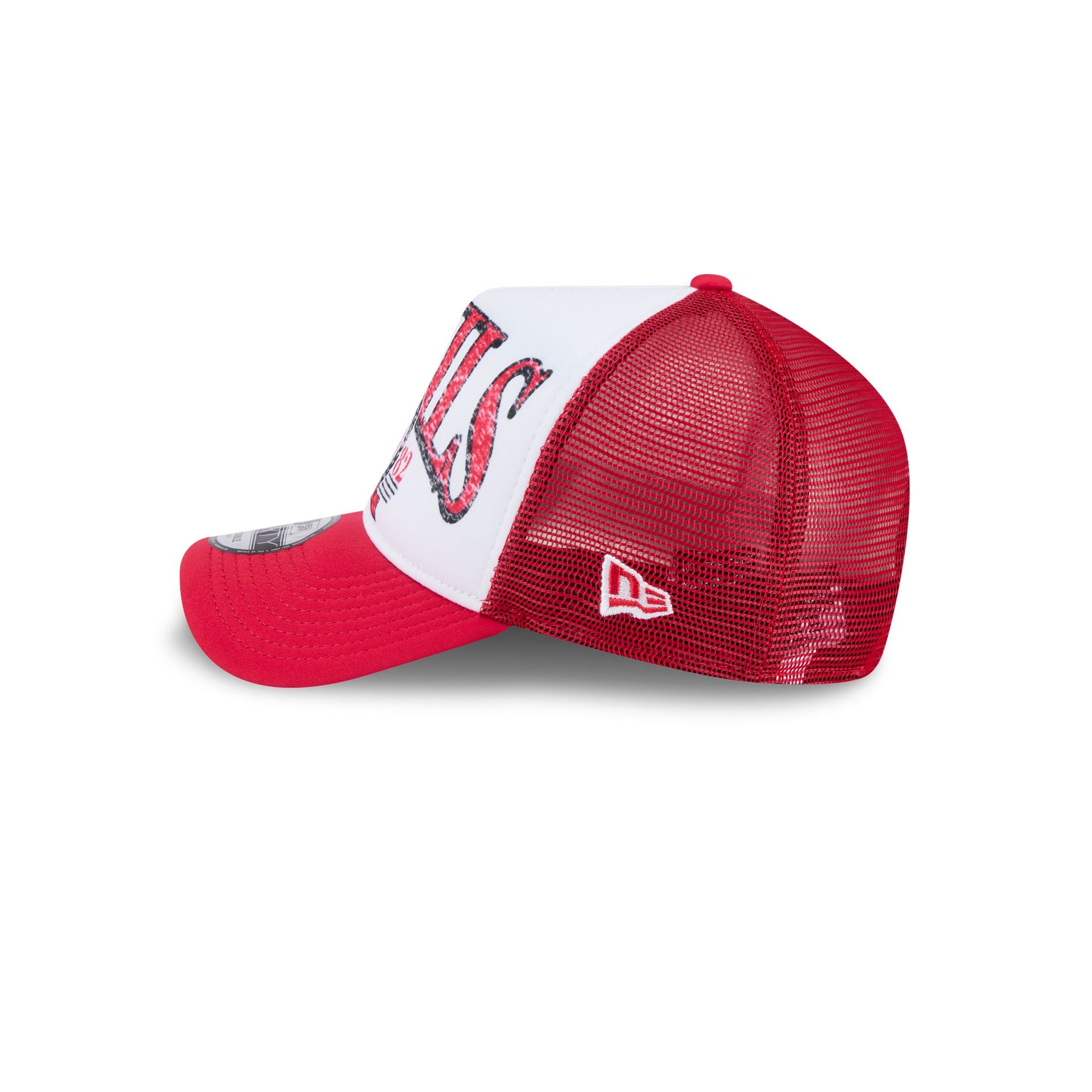 New Jersey Devils Distressed 9FORTY A-Frame Trucker Hat - Image 4