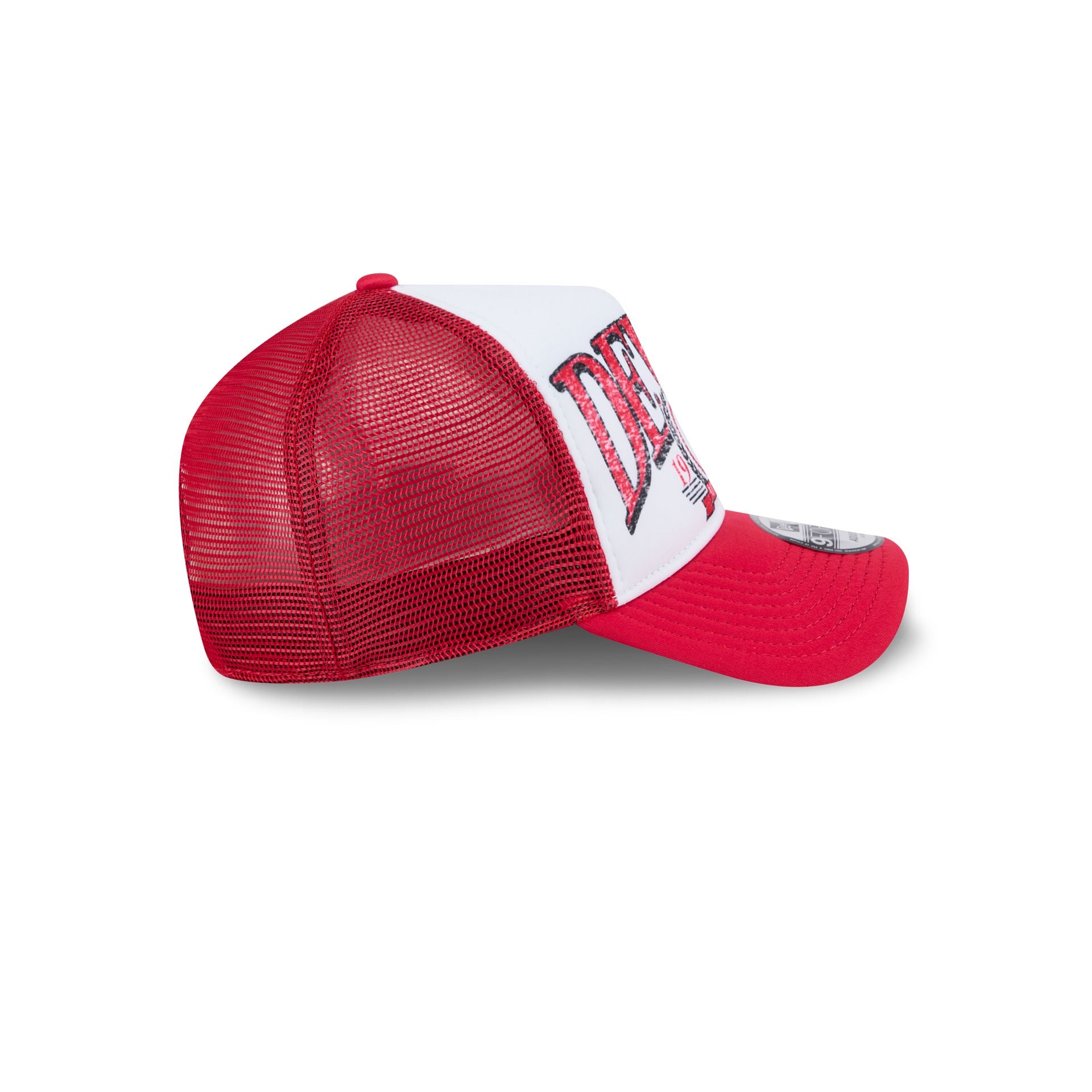 New Jersey Devils Distressed 9FORTY A-Frame Trucker Hat - Image 5