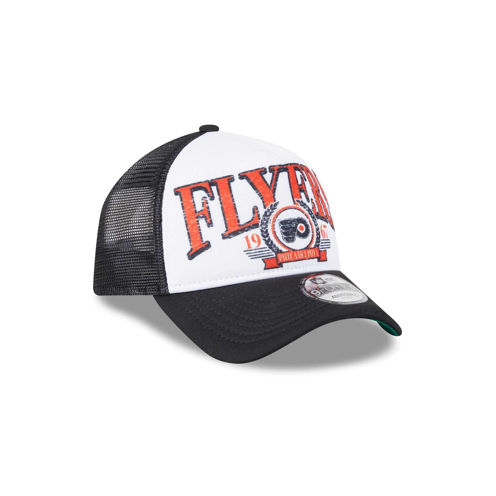 Philadelphia Flyers Distressed 9FORTY A-Frame Trucker Hat - Image 3