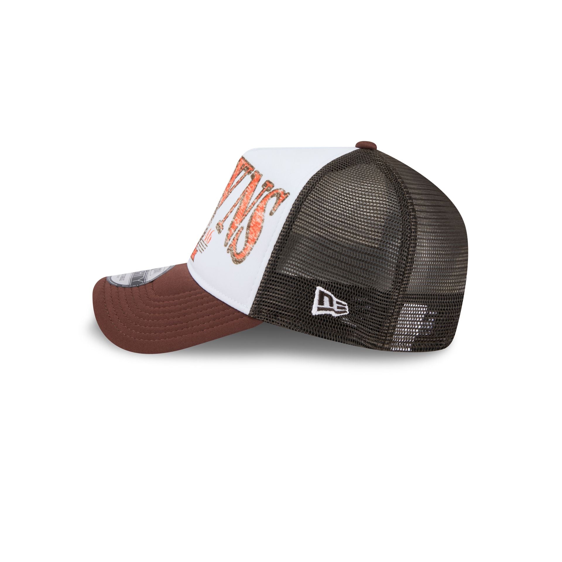 Cleveland Browns Distressed 9FORTY A-Frame Trucker Hat - Image 4