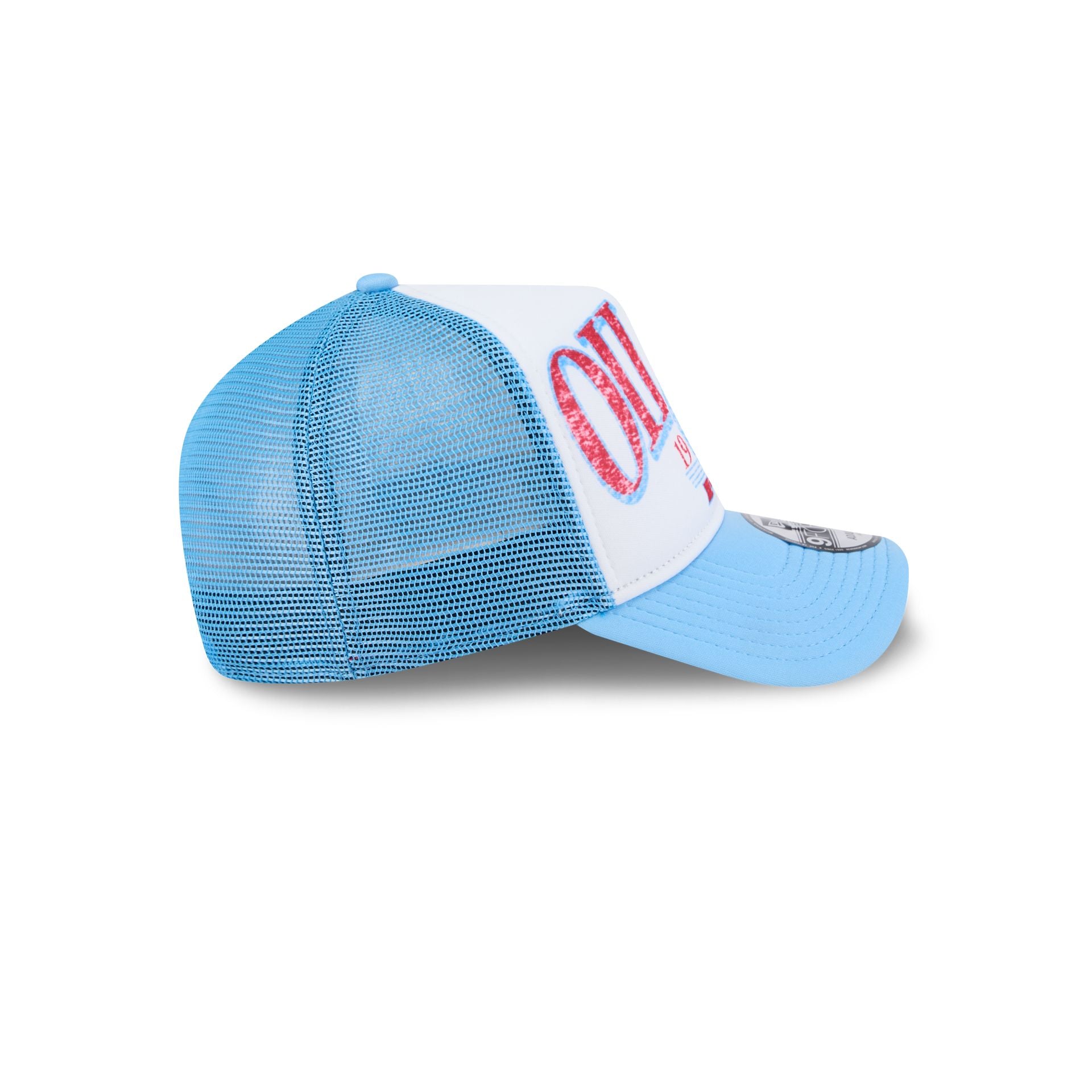 Oilers Distressed 9FORTY A-Frame Trucker Hat - Image 5