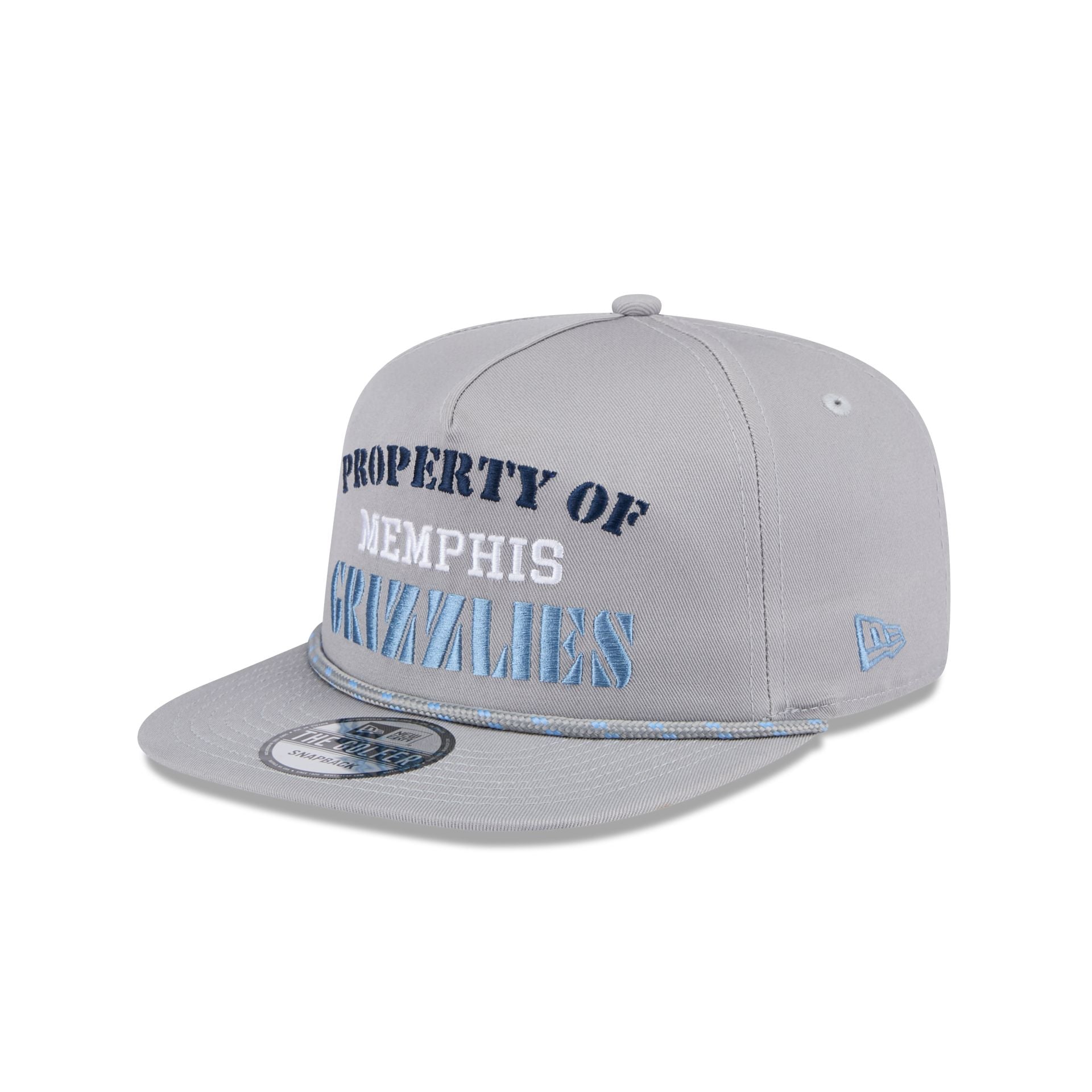 Memphis Grizzlies Vintage Gray Rope Golfer Hat - Image 3