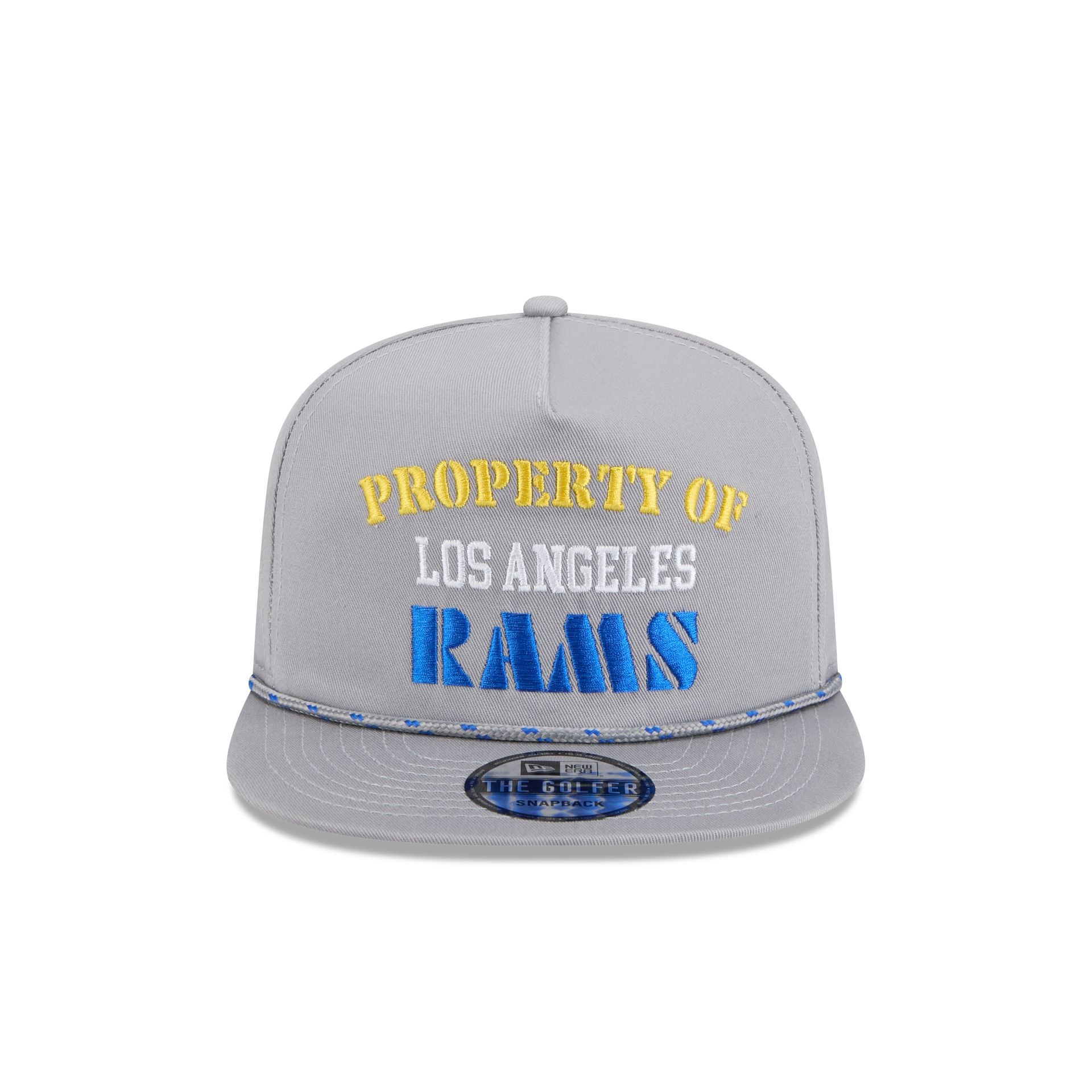 Los Angeles Rams Vintage Gray Rope Golfer Hat - Image 2