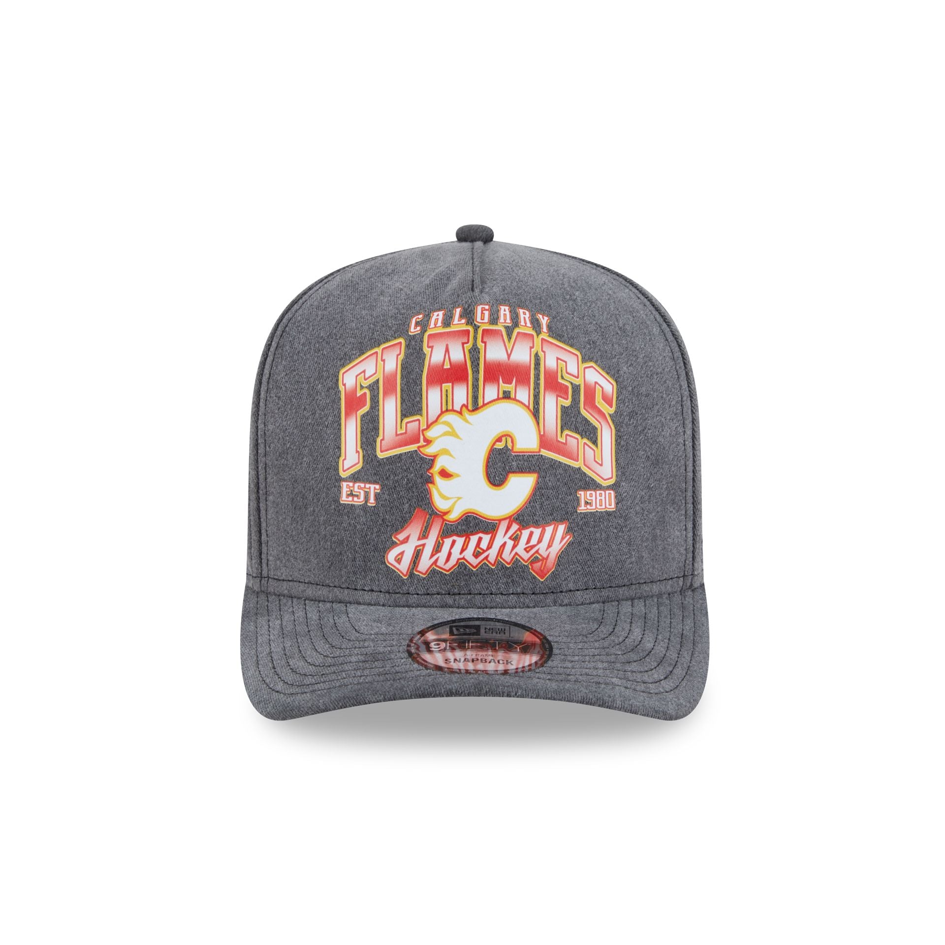 Calgary Flames Washed 9FIFTY A-Frame Snapback Hat - Image 2