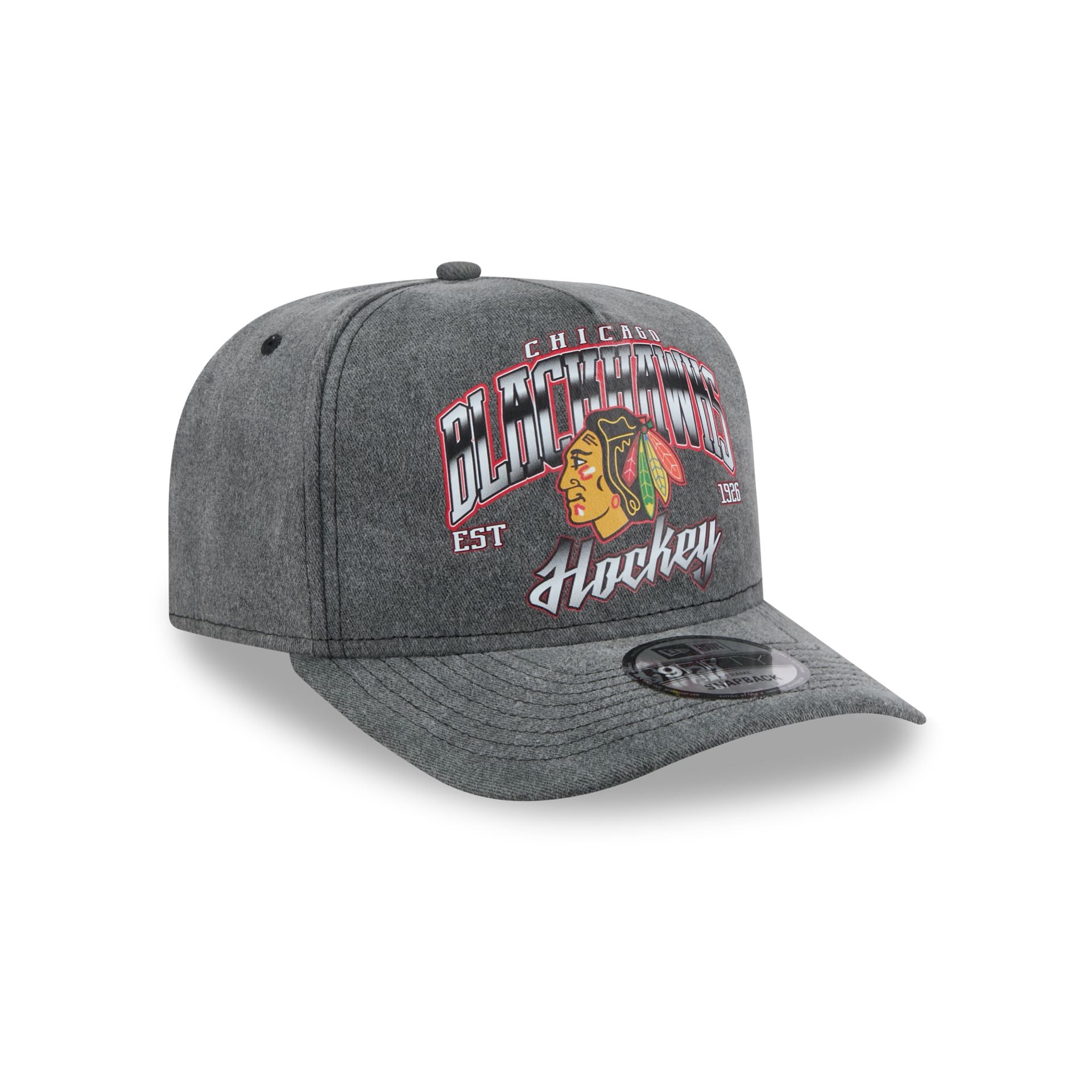 Chicago Blackhawks Washed 9FIFTY A-Frame Snapback Hat - Image 3