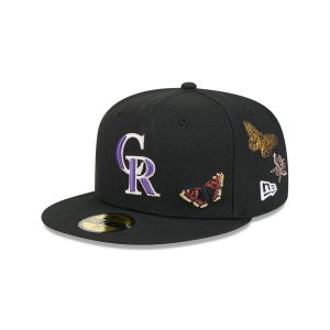 FELT x Colorado Rockies Black 59FIFTY Fitted Hat