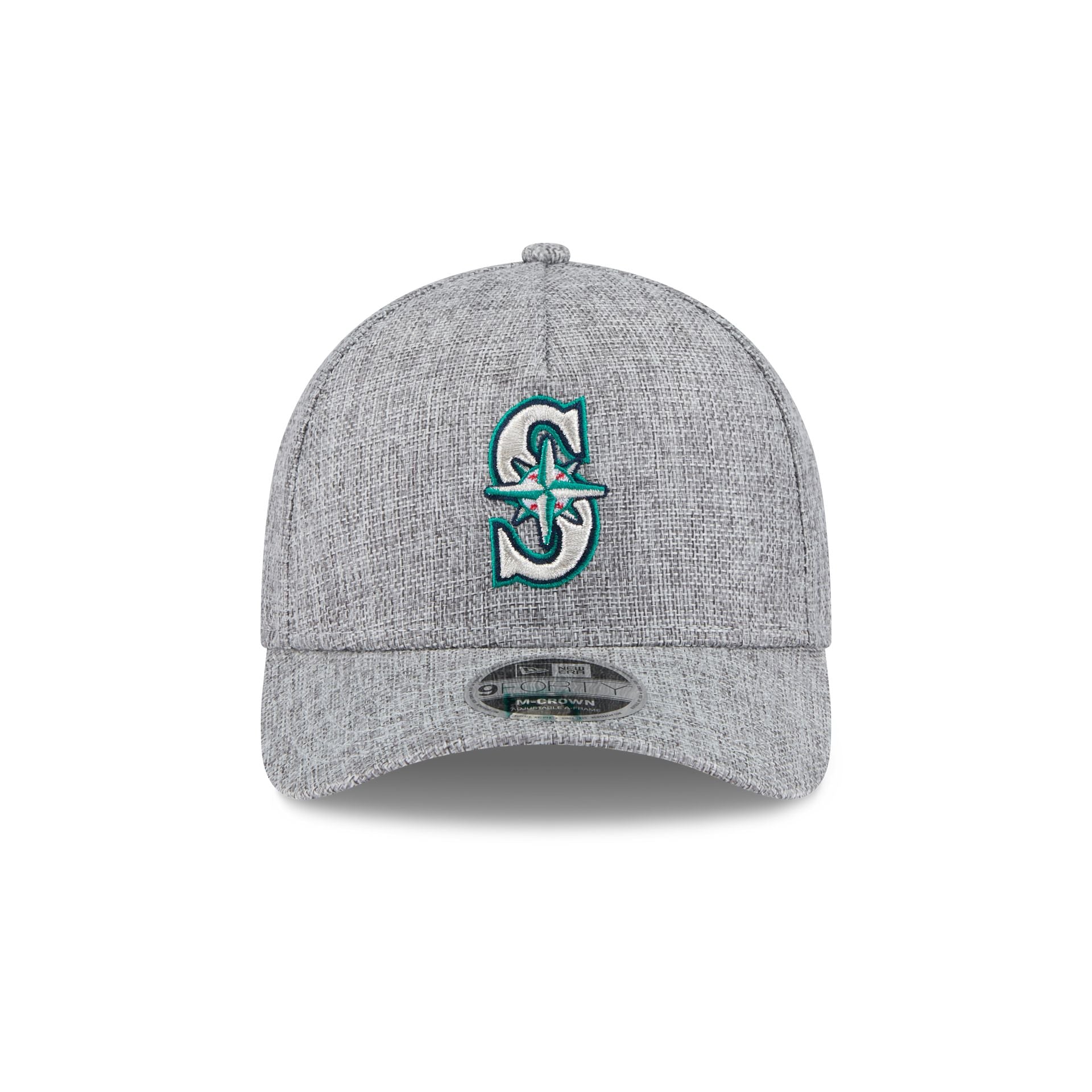 Seattle Mariners Cotton Weave Gray 9FORTY M-Crown A-Frame Snapback Hat - Image 2