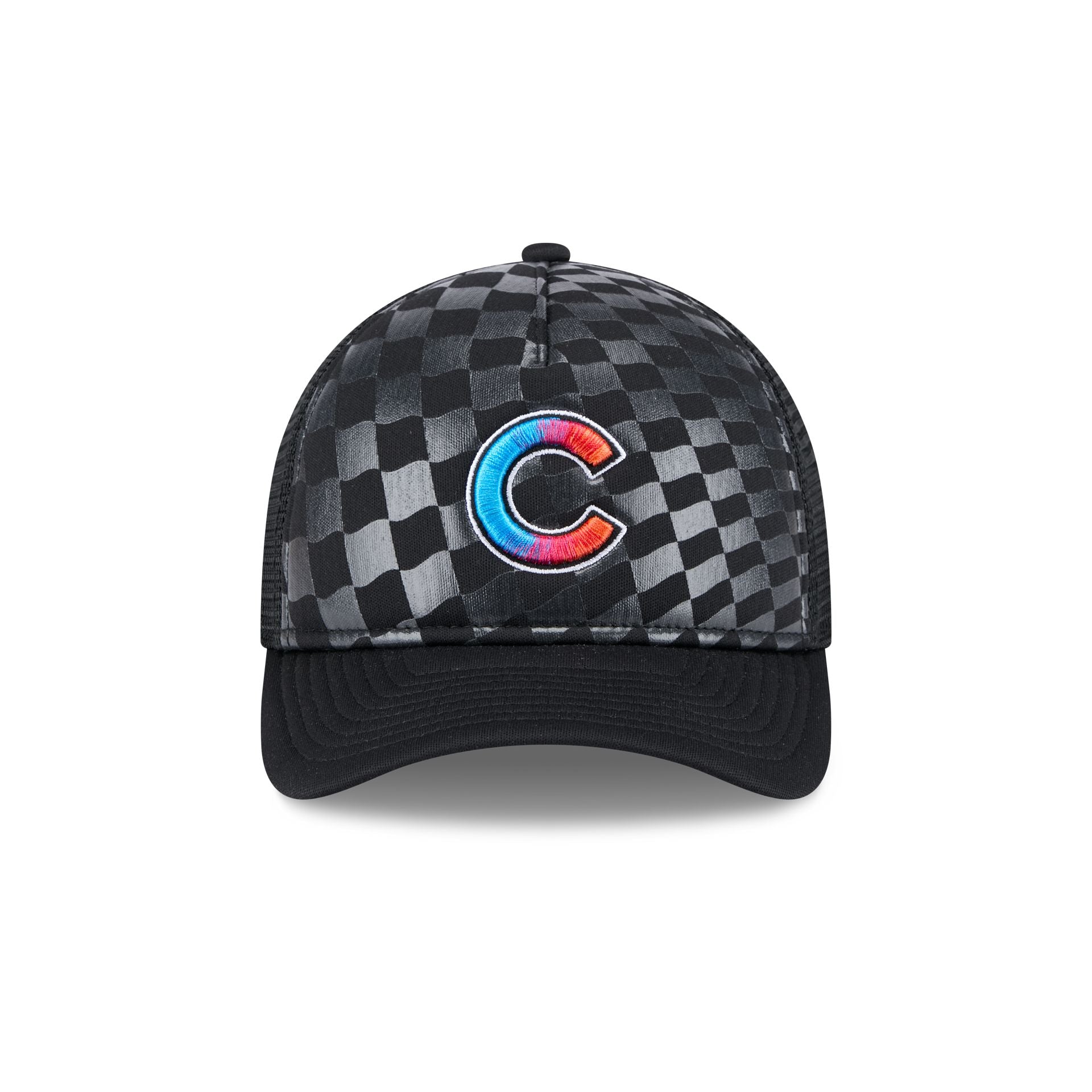 Chicago Cubs Gradient Raceway 9FORTY M-Crown A-Frame Trucker Hat - Image 2