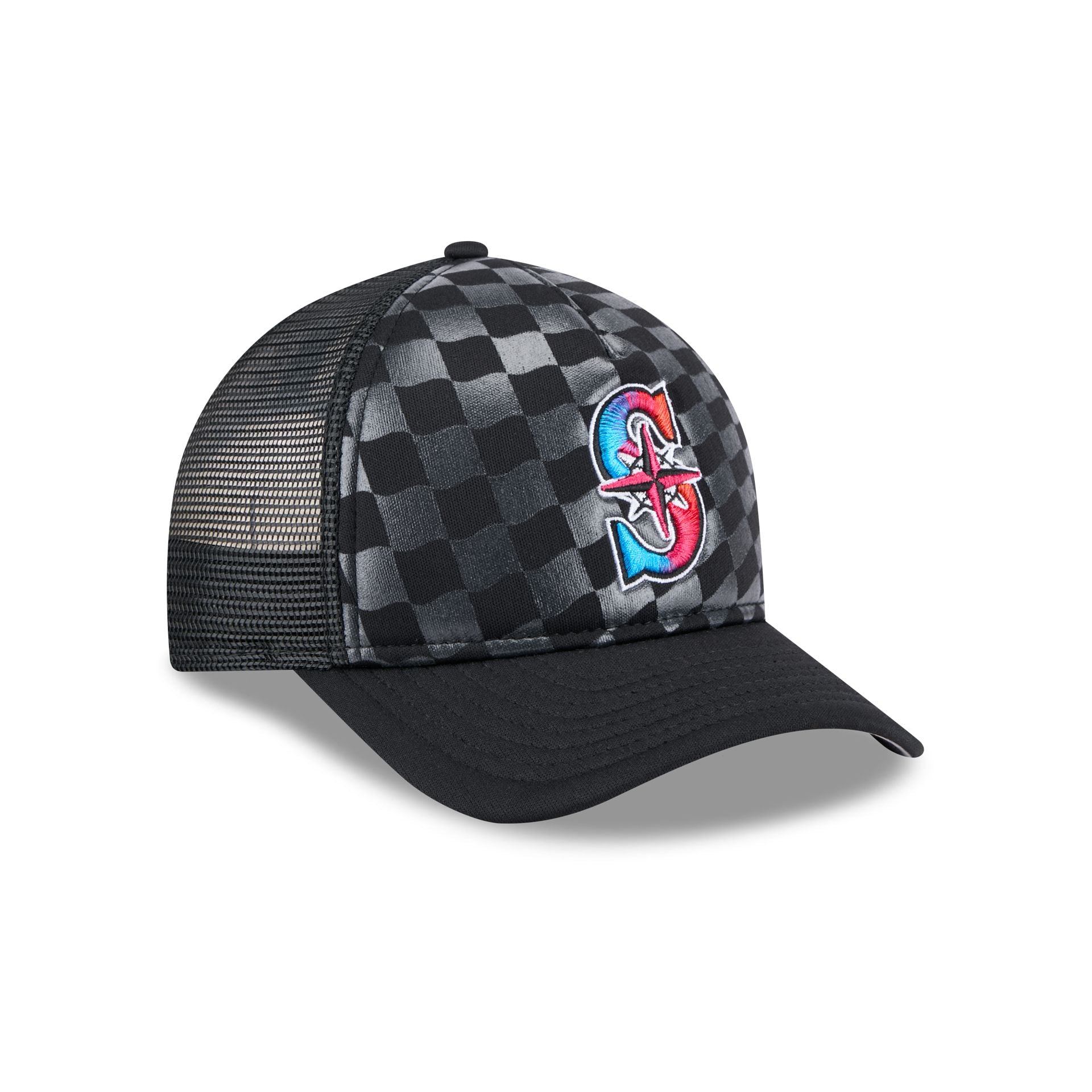 Seattle Mariners Gradient Raceway 9FORTY M-Crown A-Frame Trucker Hat - Image 3