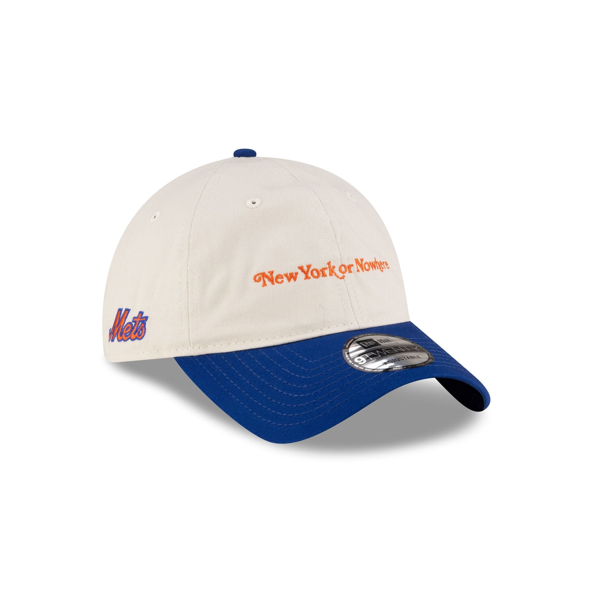 New York or Nowhere x New York Mets Chrome White Wordmark 9TWENTY Adjustable Hat