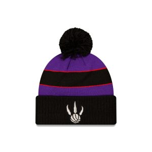 Toronto Raptors Classic Edition Black Pom Knit Hat