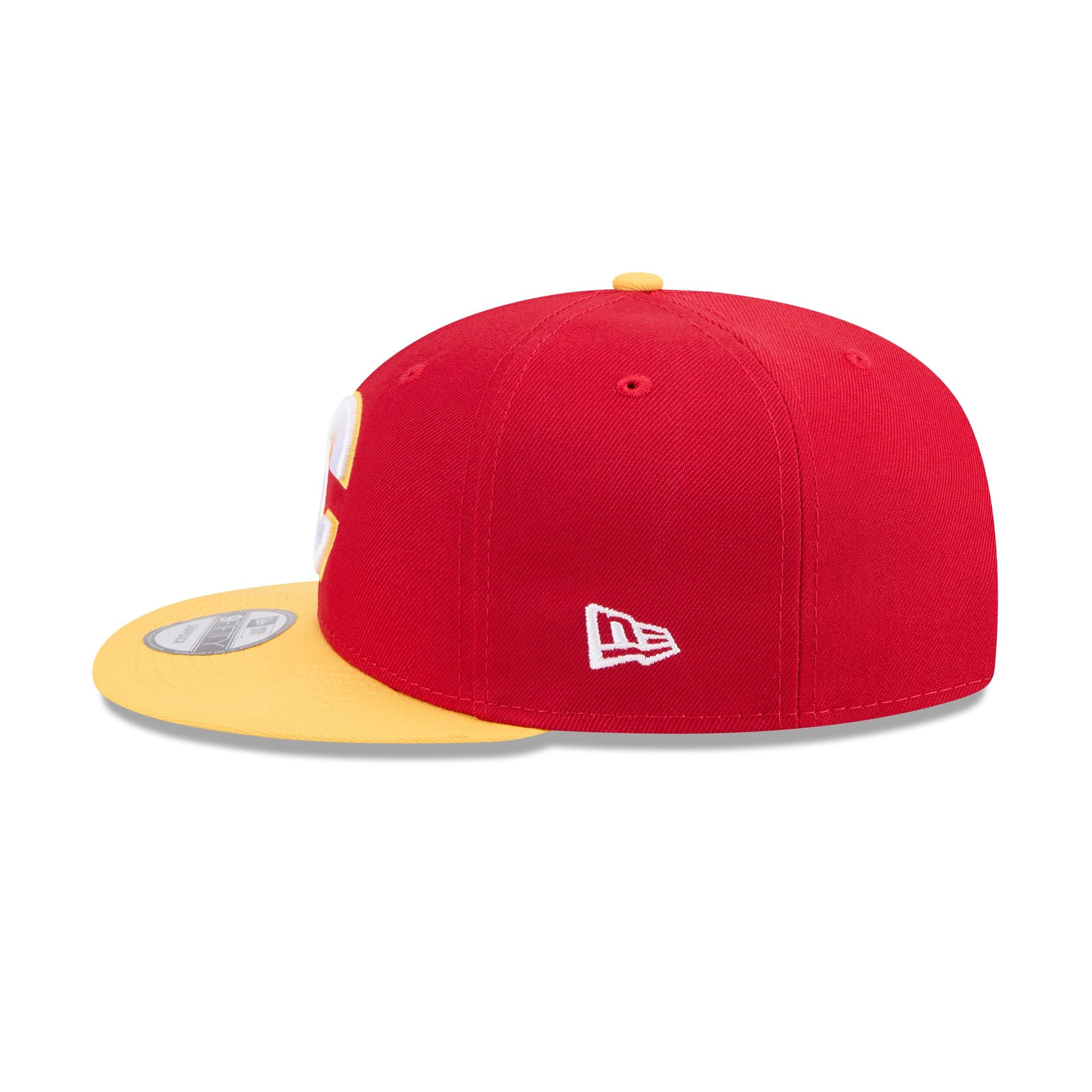Calgary Flames Yellow Visor 9FIFTY Snapback Hat - Image 4