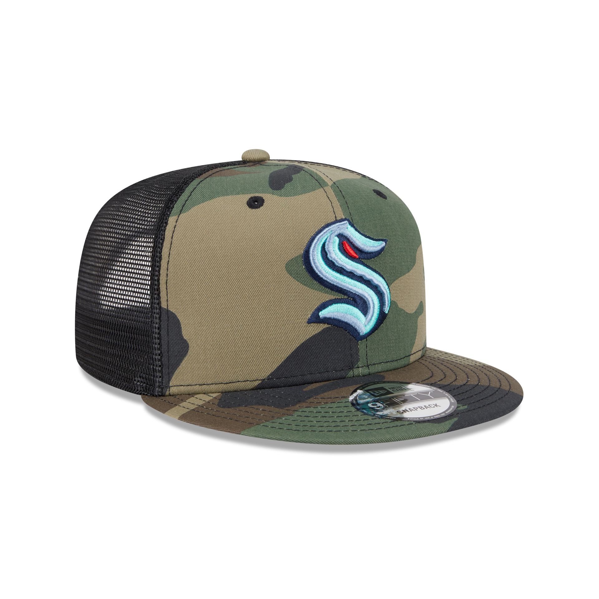 Seattle Kraken Camo 9FIFTY Trucker Hat - Image 3