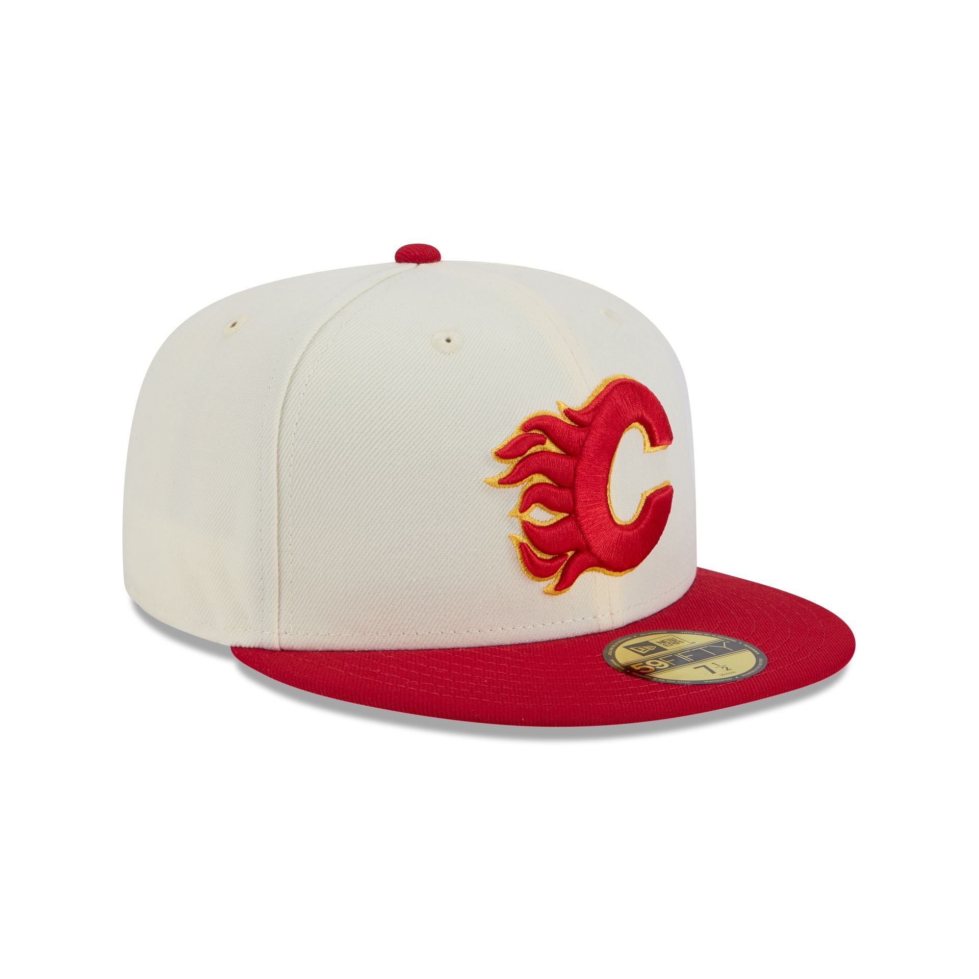 Calgary Flames Chrome White 59FIFTY Fitted Hat - Image 3