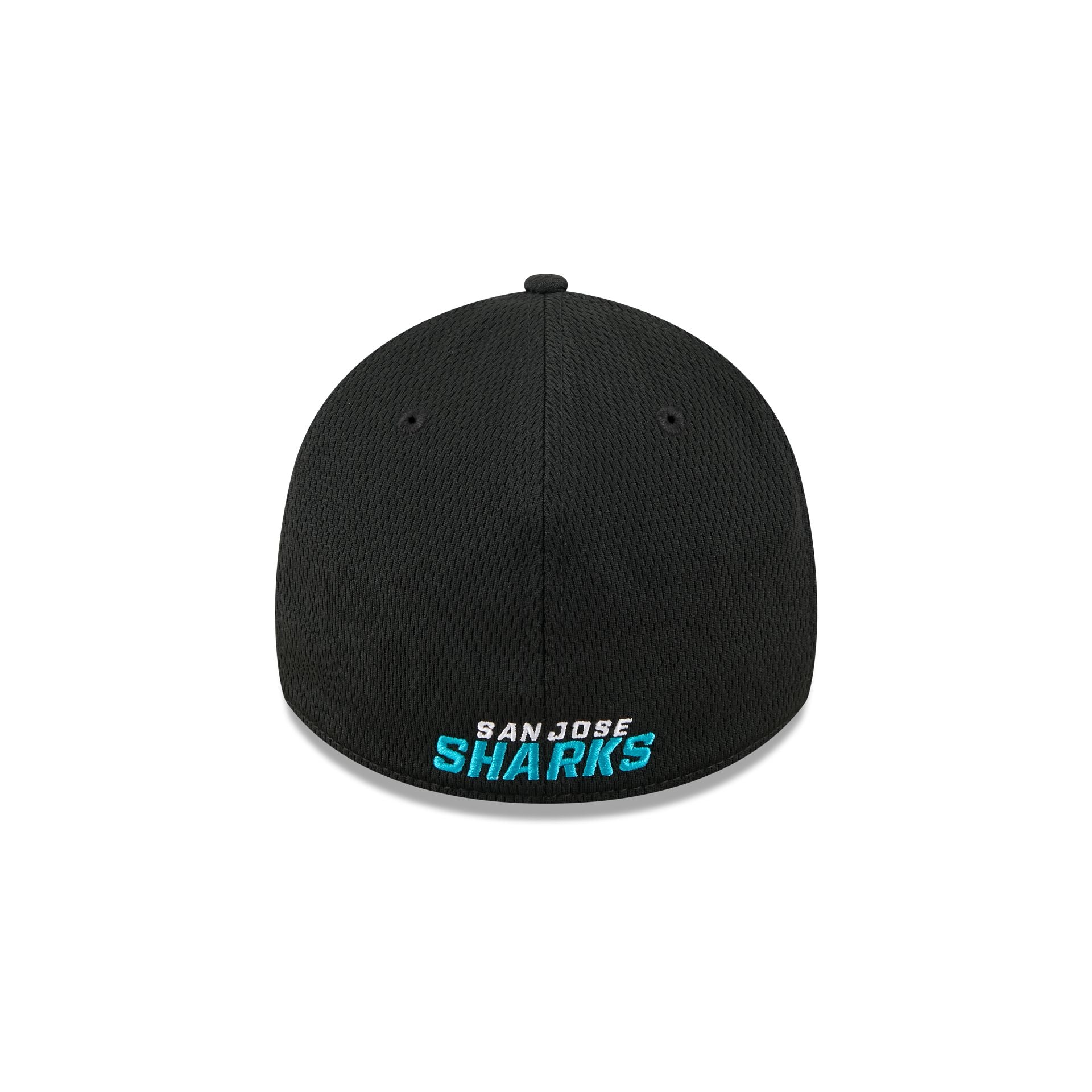 San Jose Sharks Black 39THIRTY Stretch Fit Hat - Image 6