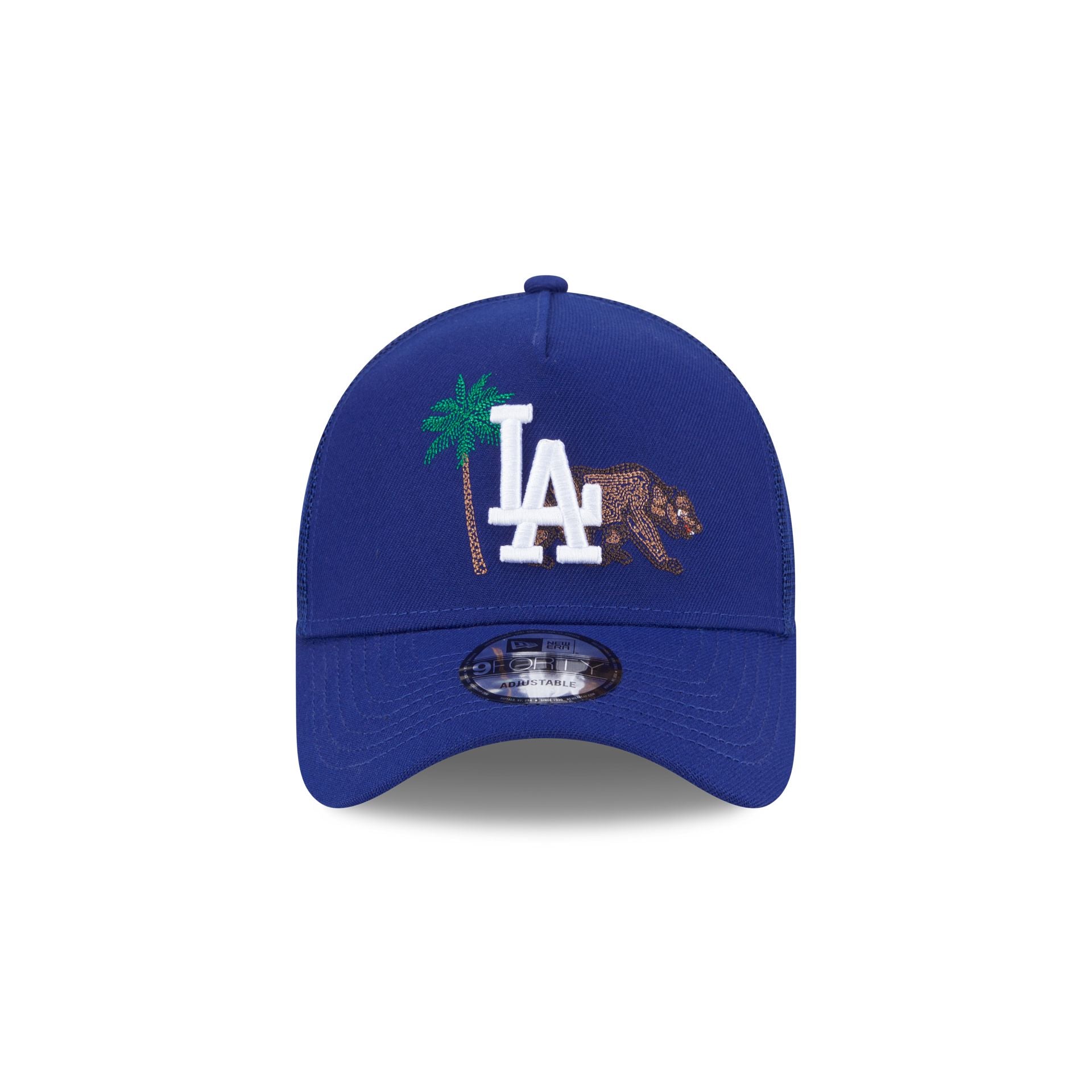 Los Angeles Dodgers State Stitch 9FORTY A-Frame Trucker Hat - Image 2