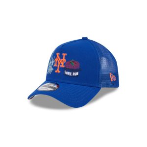 New York Mets State Stitch 9FORTY A-Frame Trucker Hat