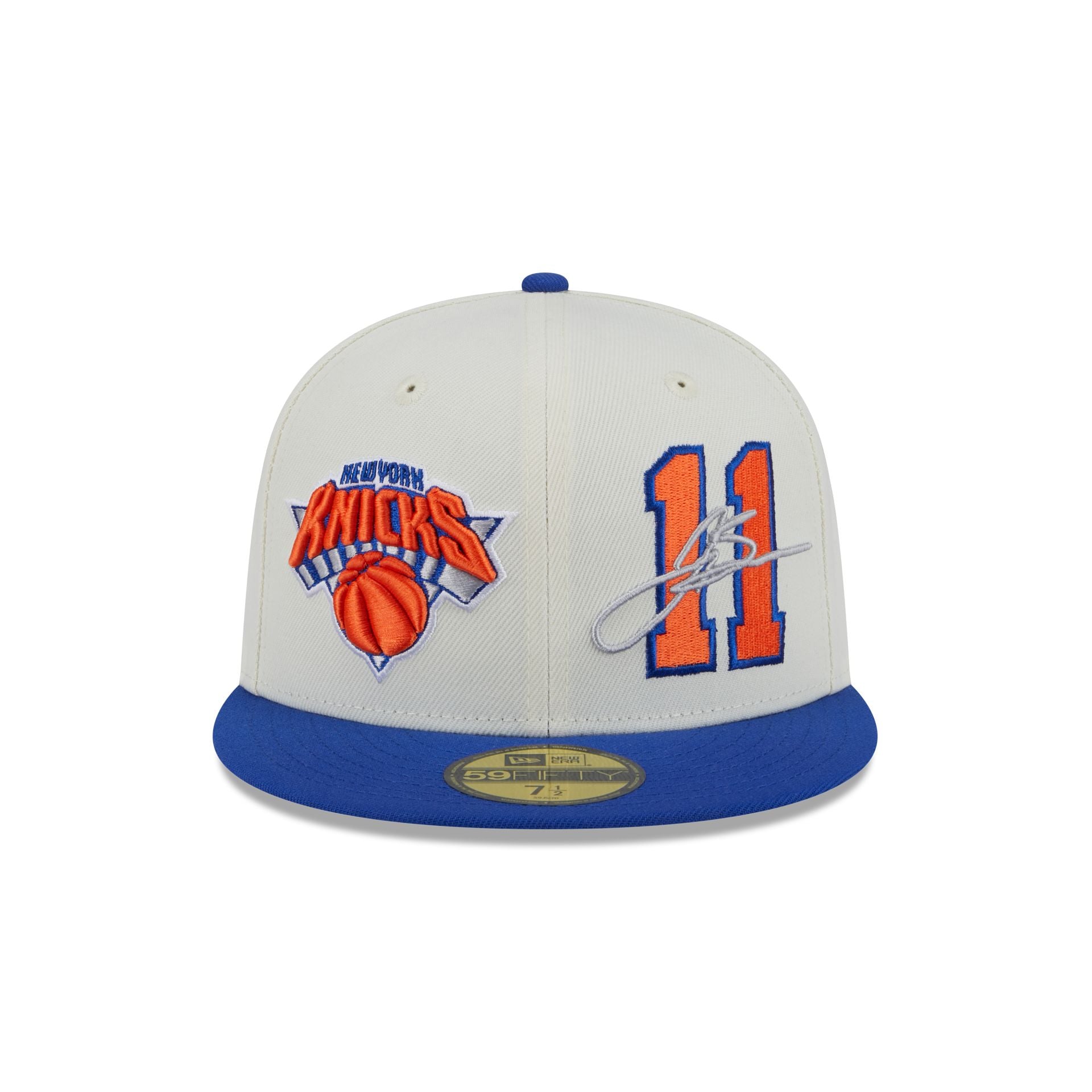 New York Knicks Jalen Brunson Chrome White 59FIFTY Fitted Hat - Image 2