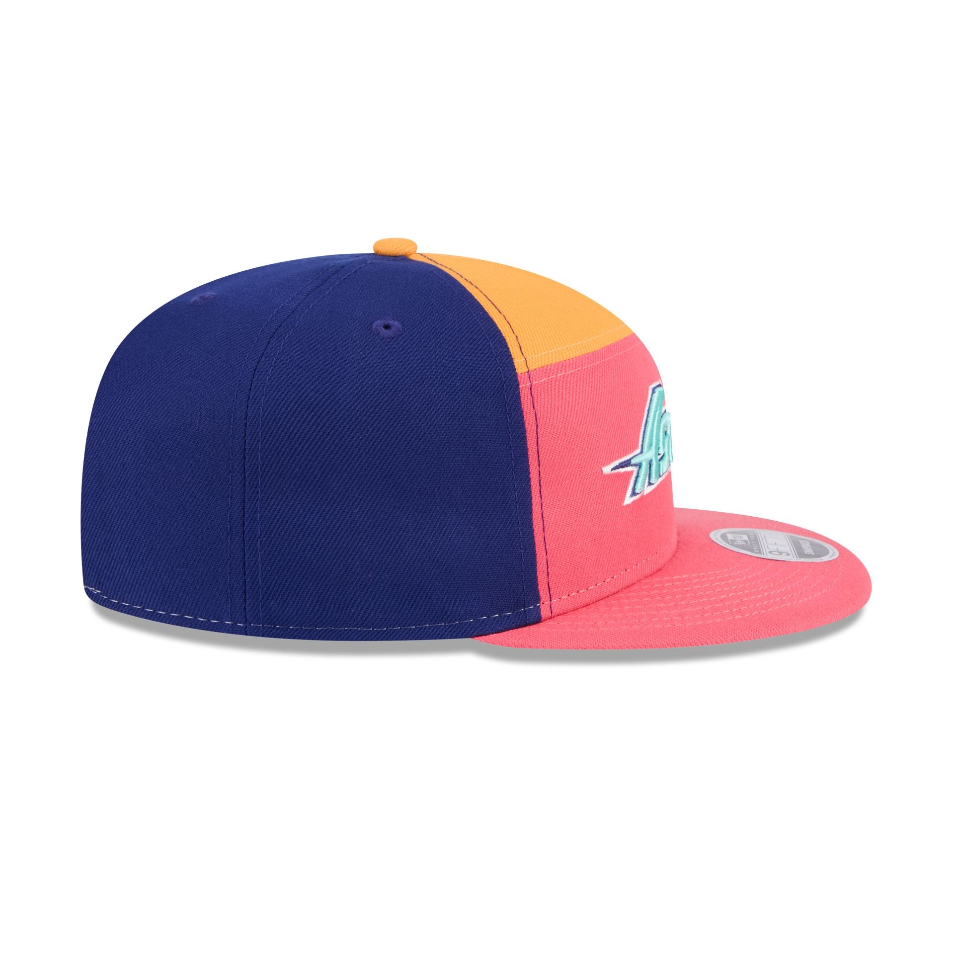 Houston Astros Coral Split Panel 9FIFTY Snapback Hat - Image 5