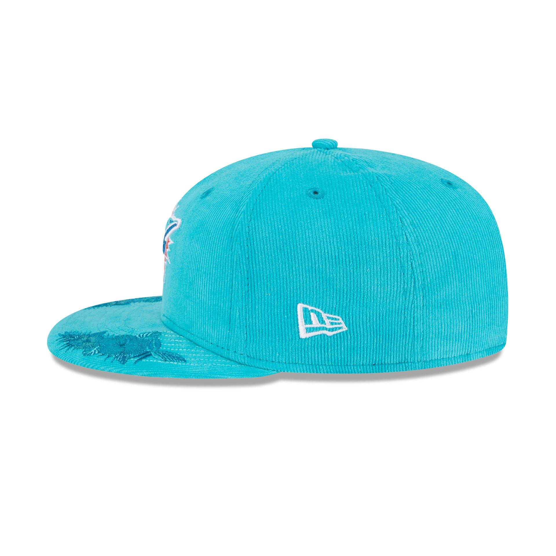 Just Caps Floral Corduroy Miami Dolphins 59FIFTY Fitted Hat - Image 4
