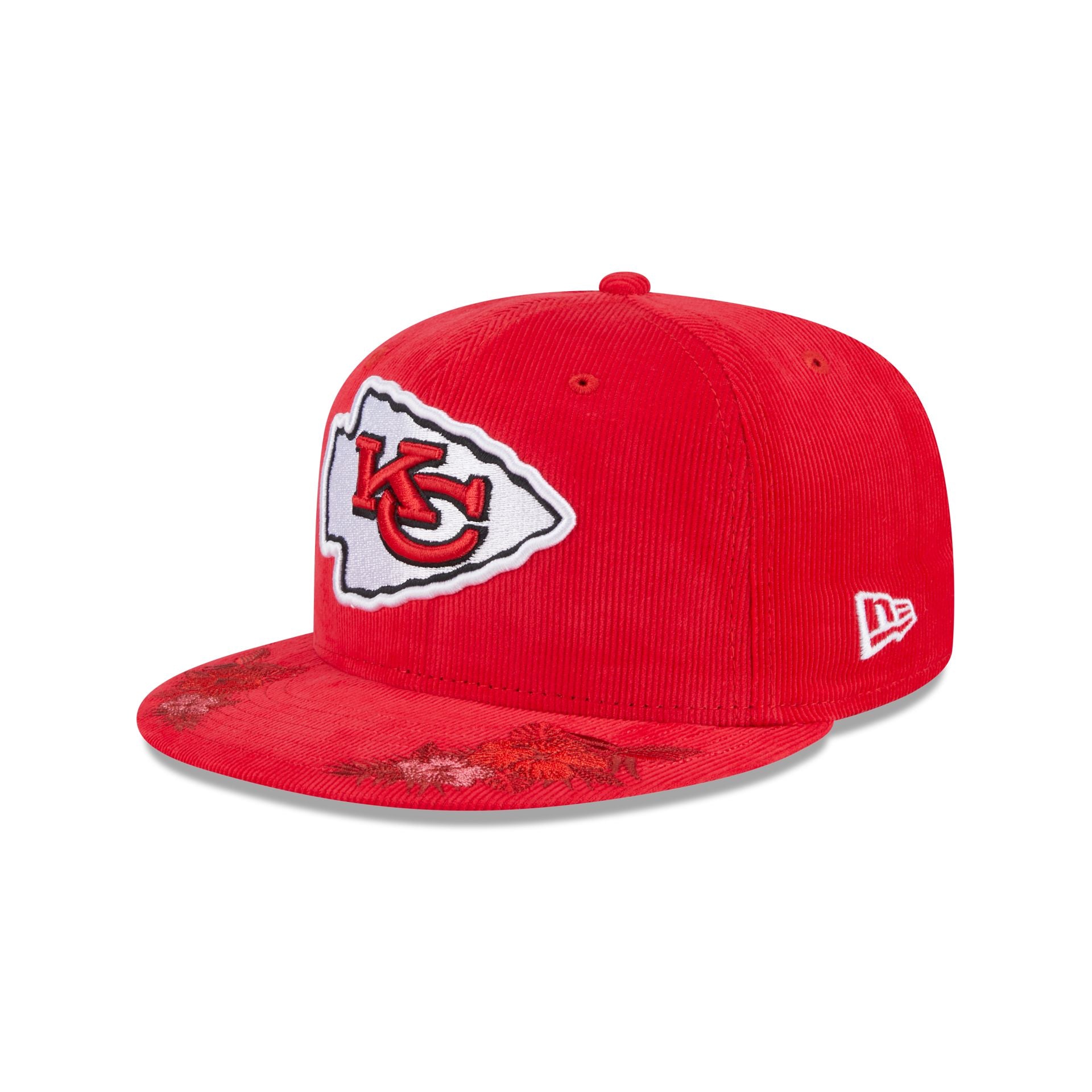 Just Caps Floral Corduroy Kansas City Chiefs 59FIFTY Fitted Hat - Image 3