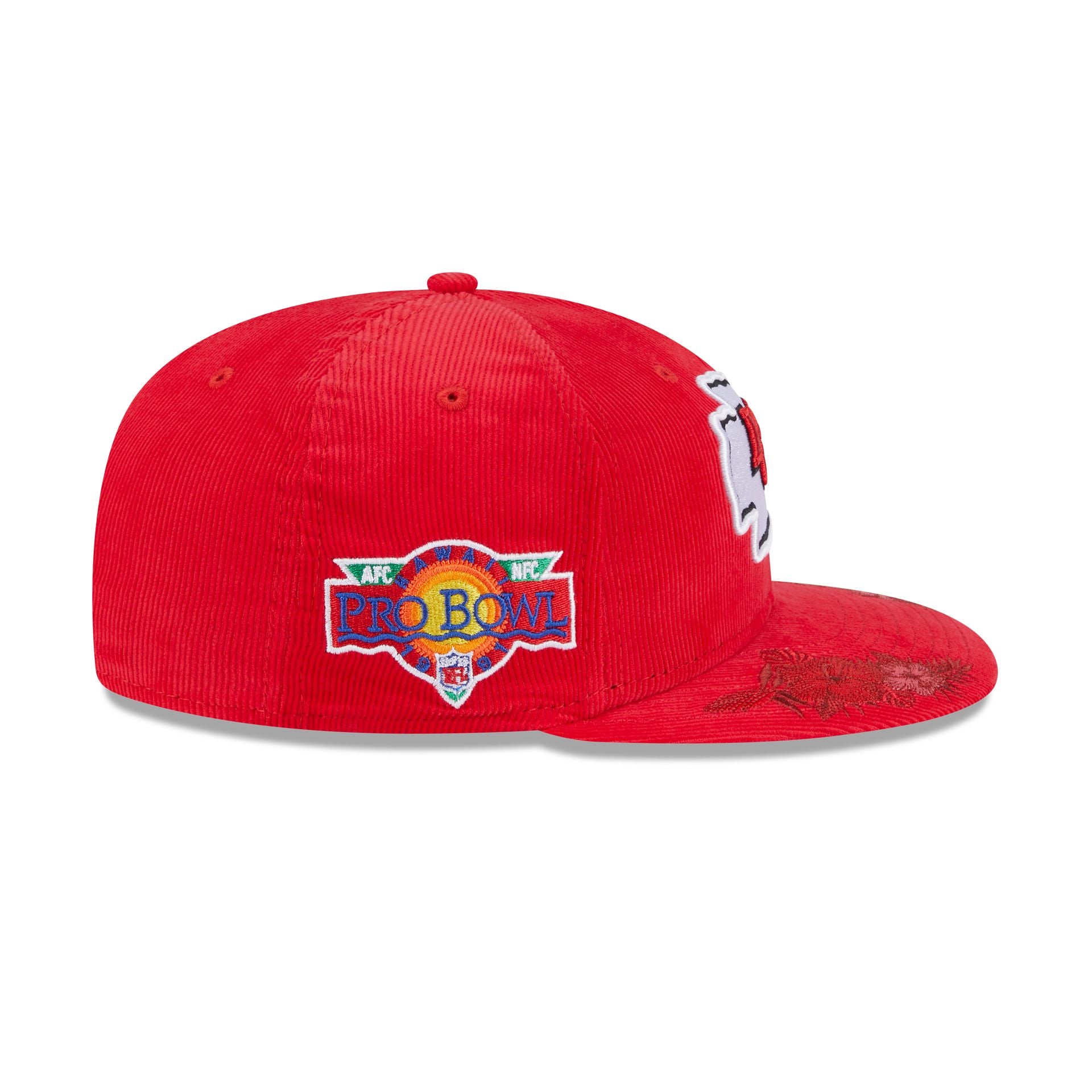 Just Caps Floral Corduroy Kansas City Chiefs 59FIFTY Fitted Hat - Image 5