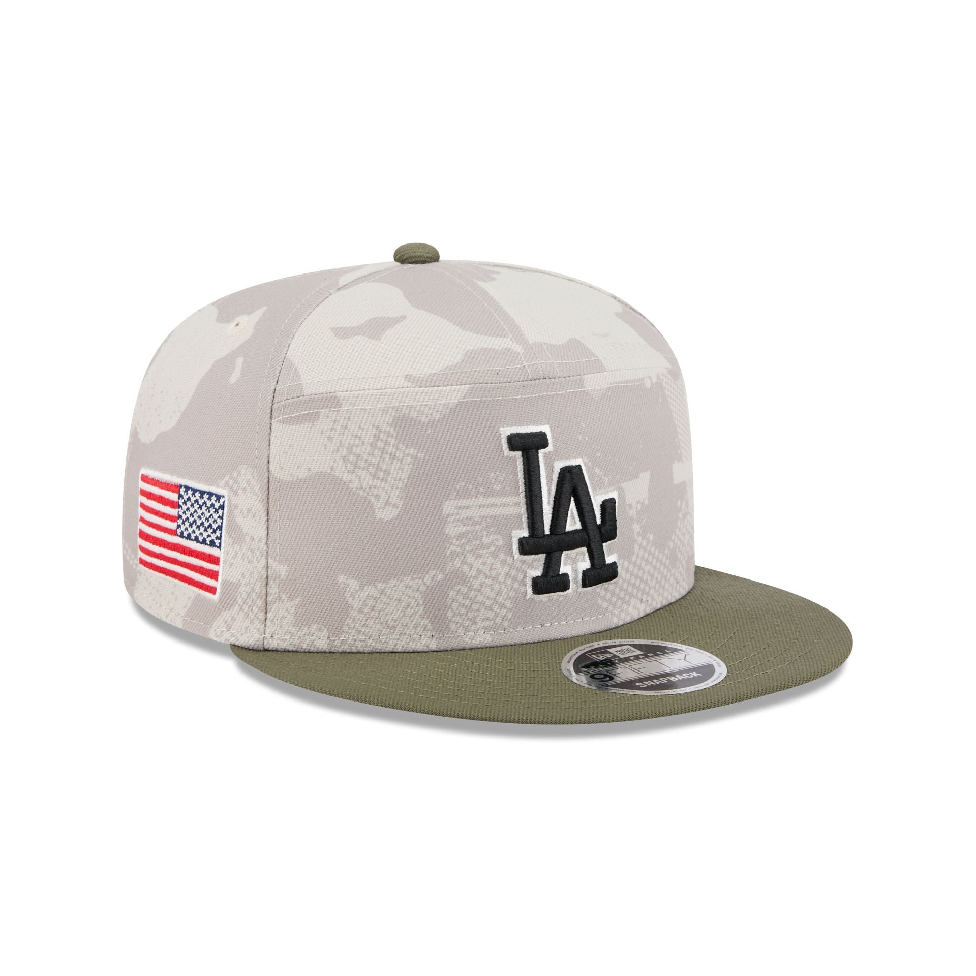 Los Angeles Dodgers Armed Forces Day 2025 Split Panel 9FIFTY Snapback Hat
