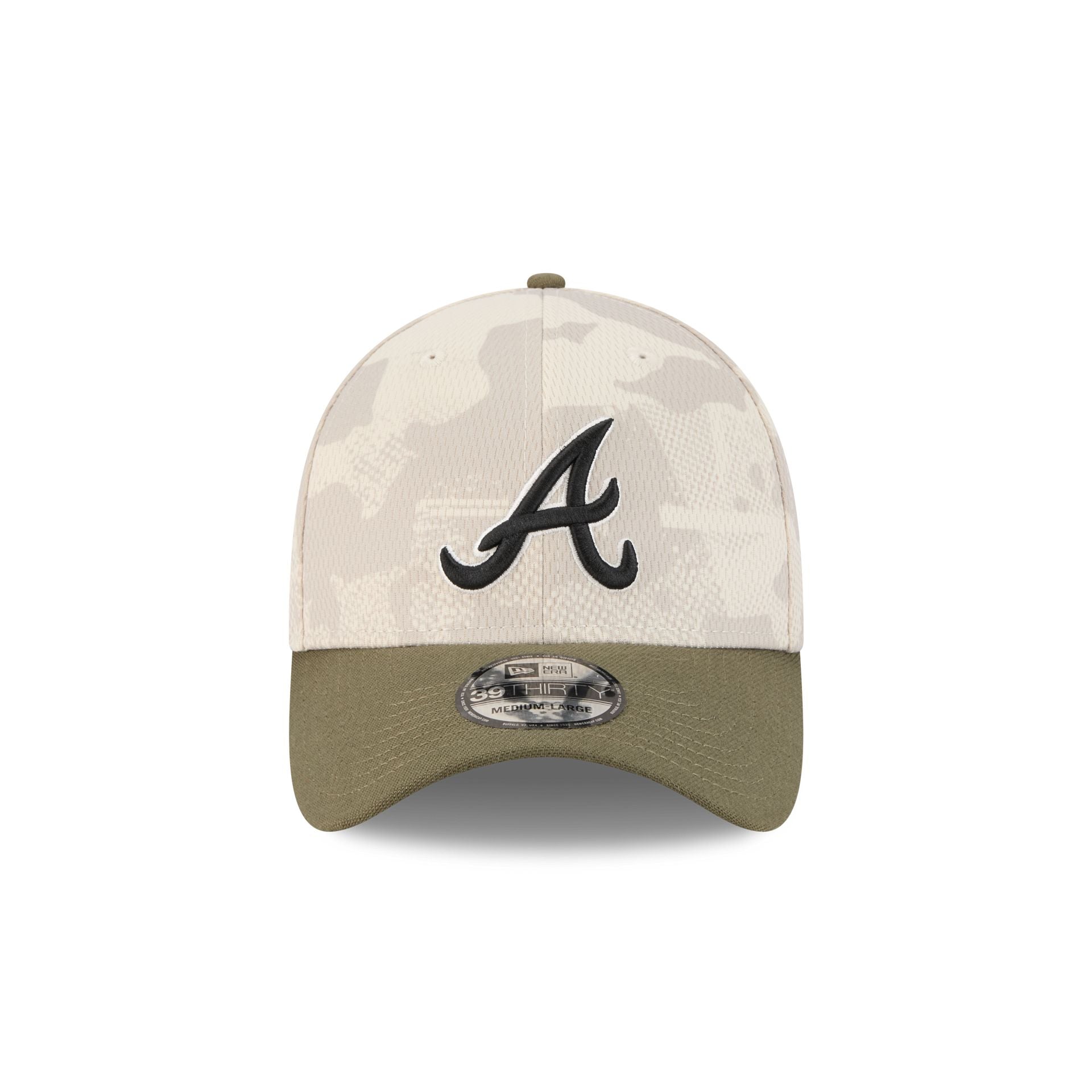 Atlanta Braves Armed Forces Day 2025 39THIRTY Stretch Fit Hat - Image 2