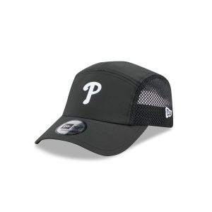 Philadelphia Phillies Black Poly Runner Adjustable Hat