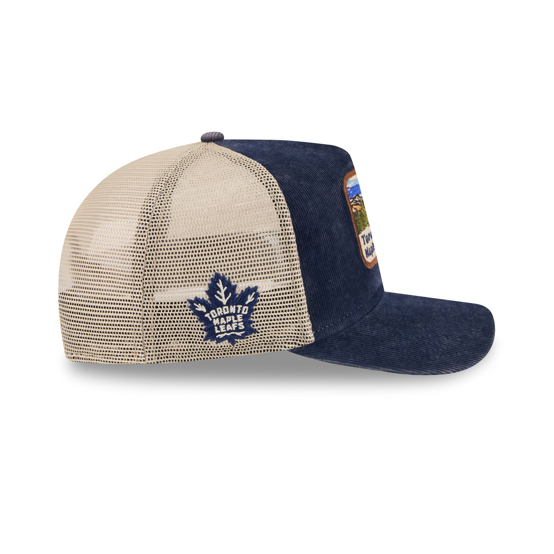 Toronto Maple Leafs Vintage Landscape 9FIFTY A-Frame Trucker Hat - Image 4