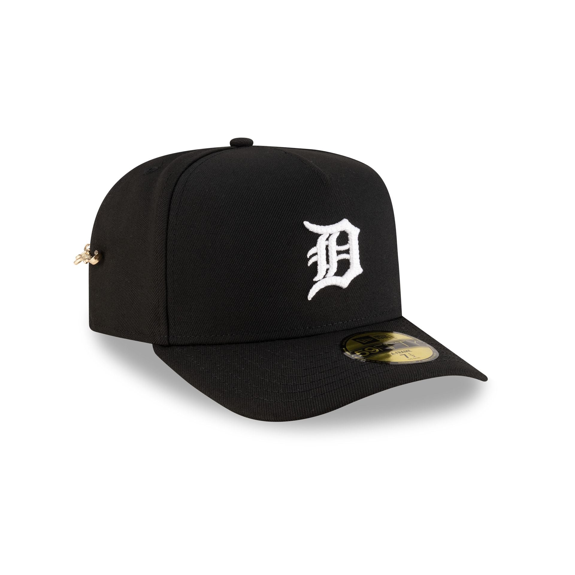 Detroit Tigers Black Script Safety Pin 59FIFTY A-Frame Fitted Hat