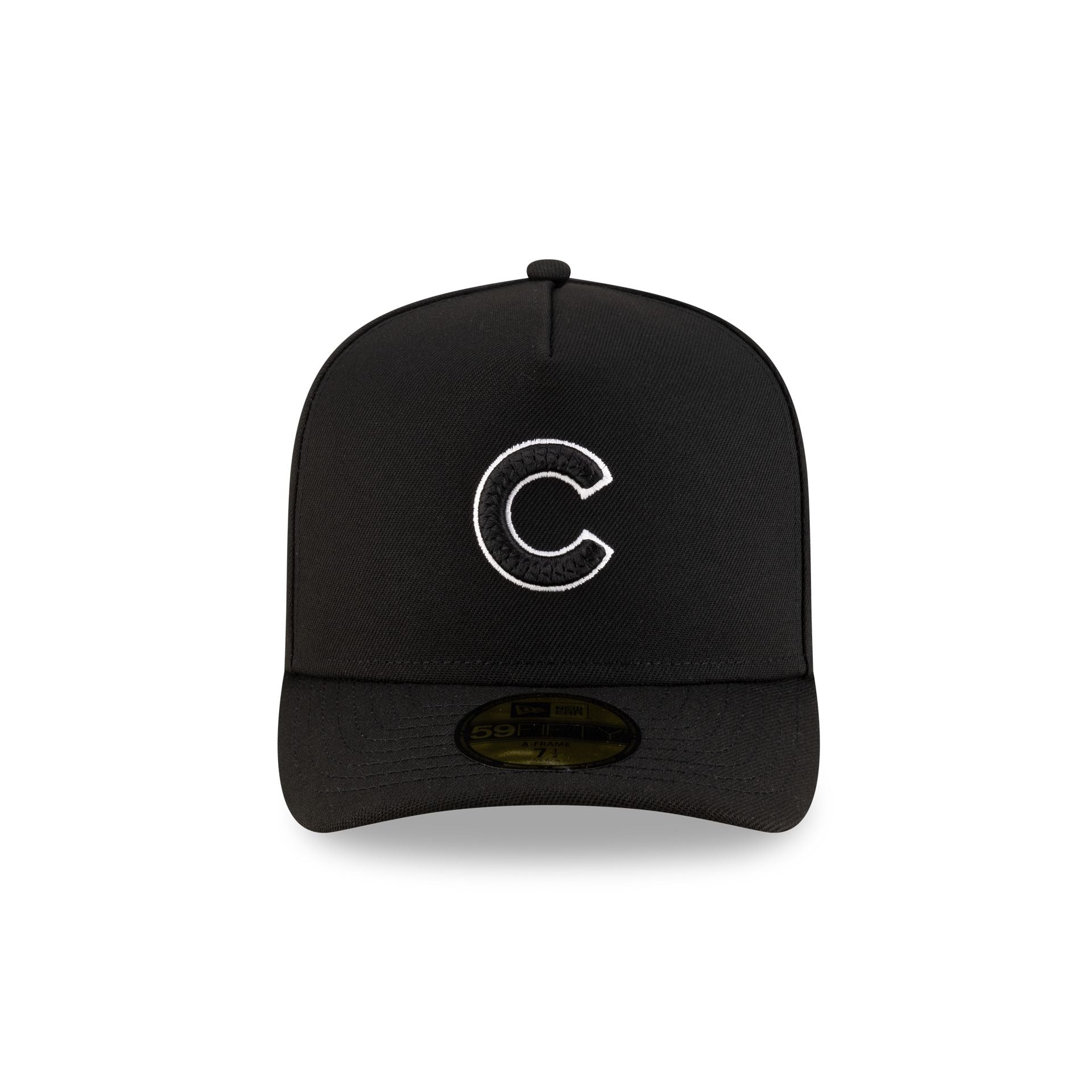 Chicago Cubs Black Script Safety Pin 59FIFTY A-Frame Fitted Hat - Image 2