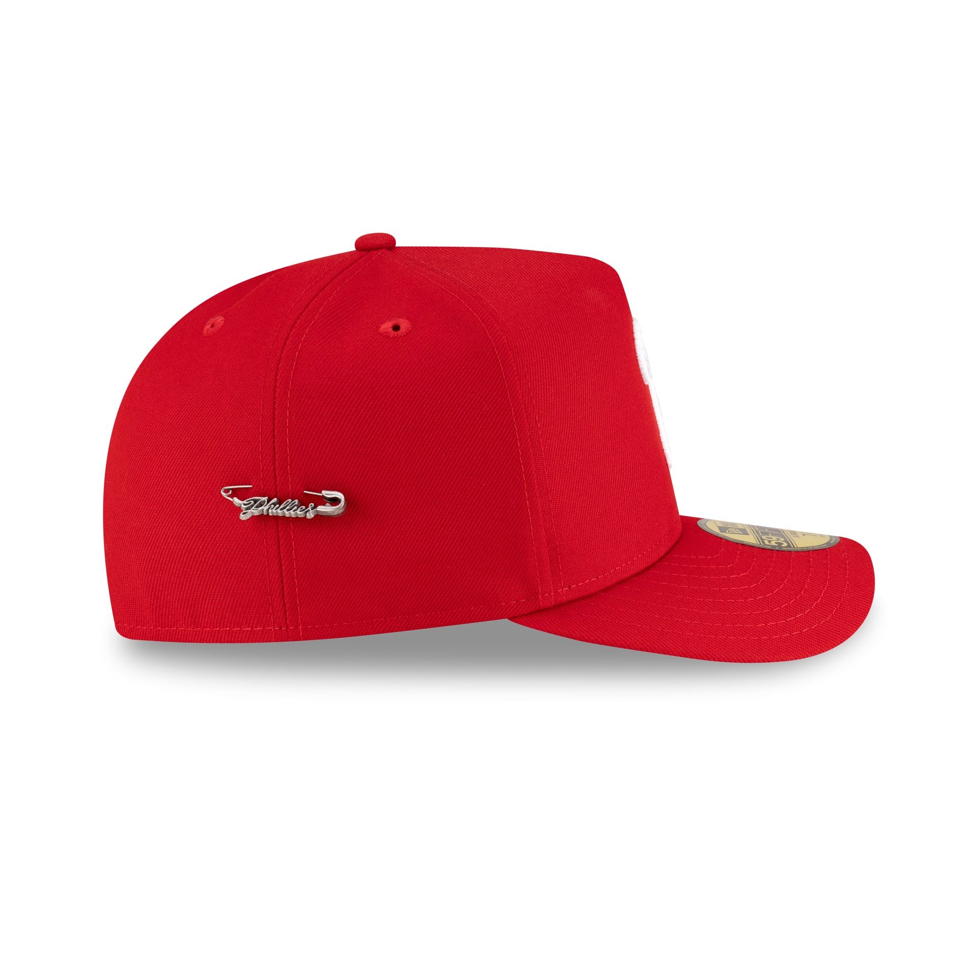 Philadelphia Phillies Script Safety Pin 59FIFTY A-Frame Fitted Hat - Image 4