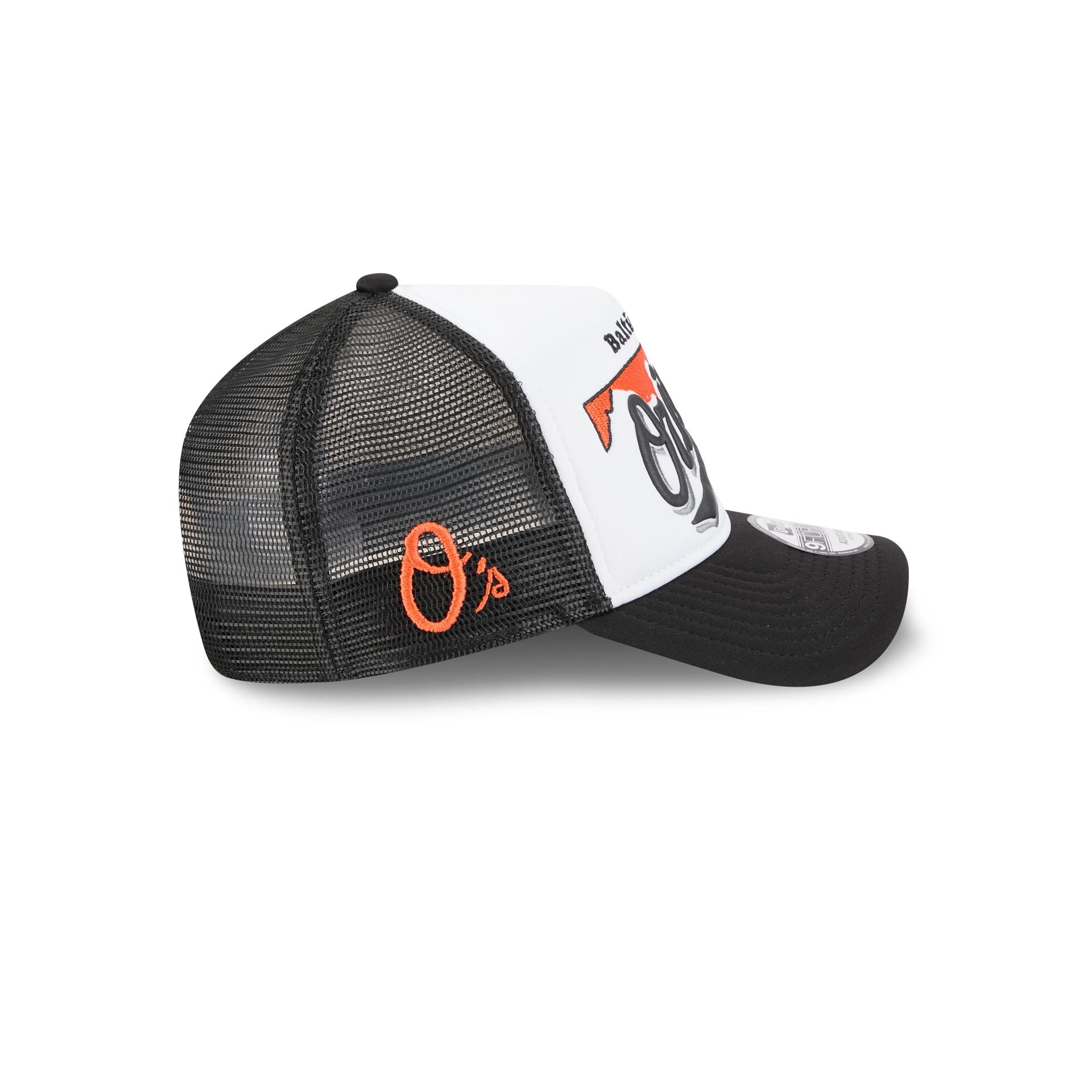 Baltimore Orioles State Flower 9FORTY A-Frame Trucker Hat - Image 4