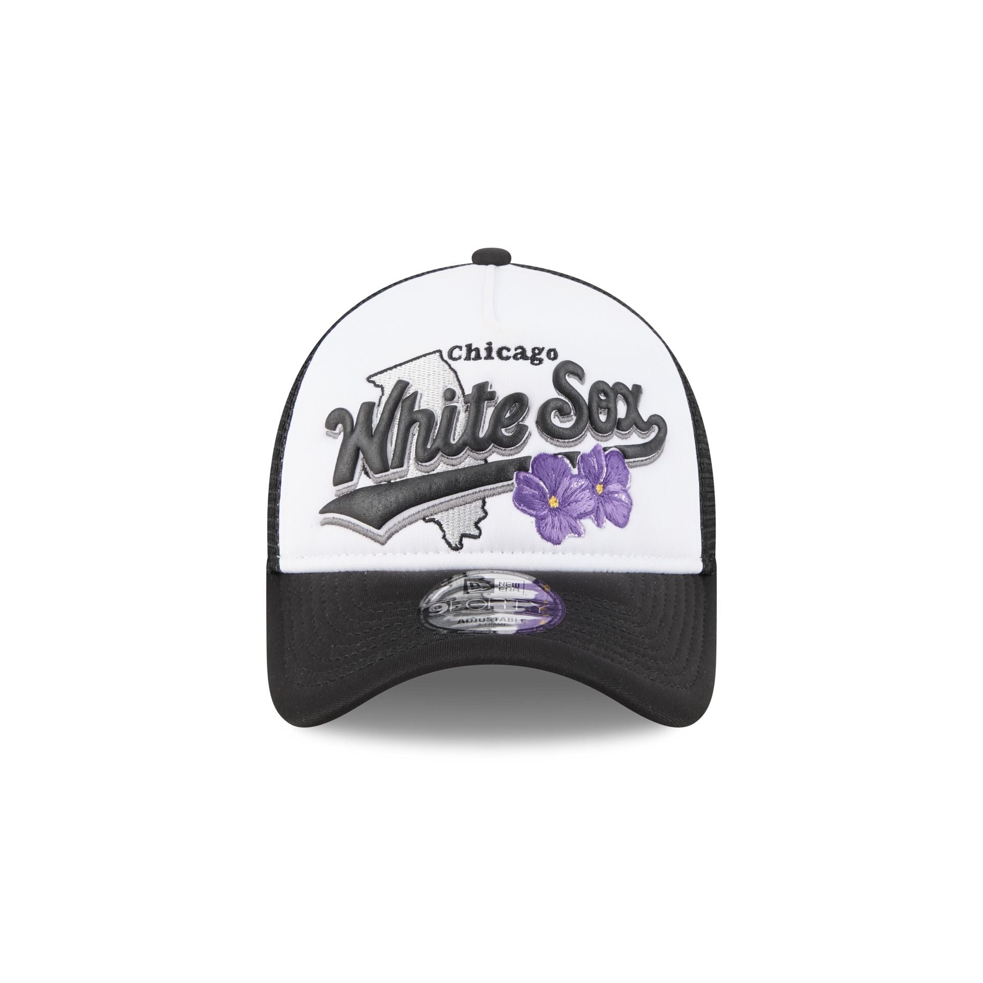 Chicago White Sox State Flower 9FORTY A-Frame Trucker Hat - Image 2