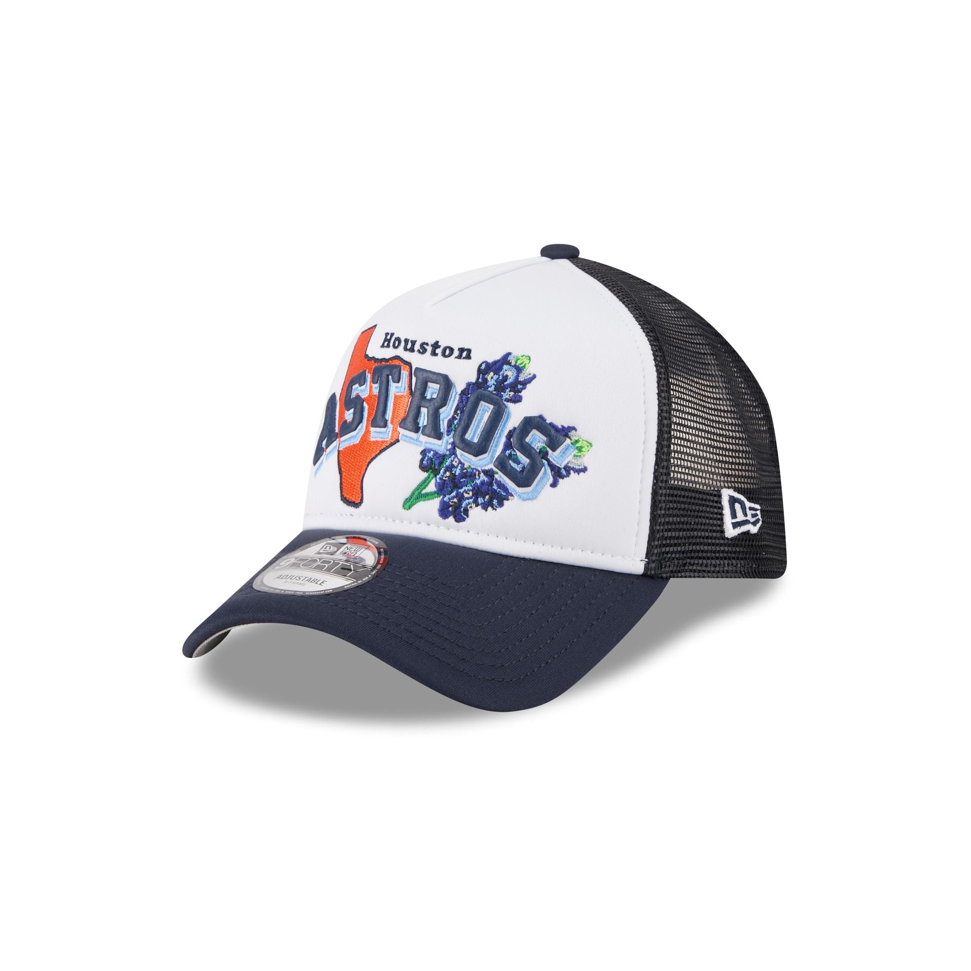 Houston Astros State Flower 9FORTY A-Frame Trucker Hat - Image 3