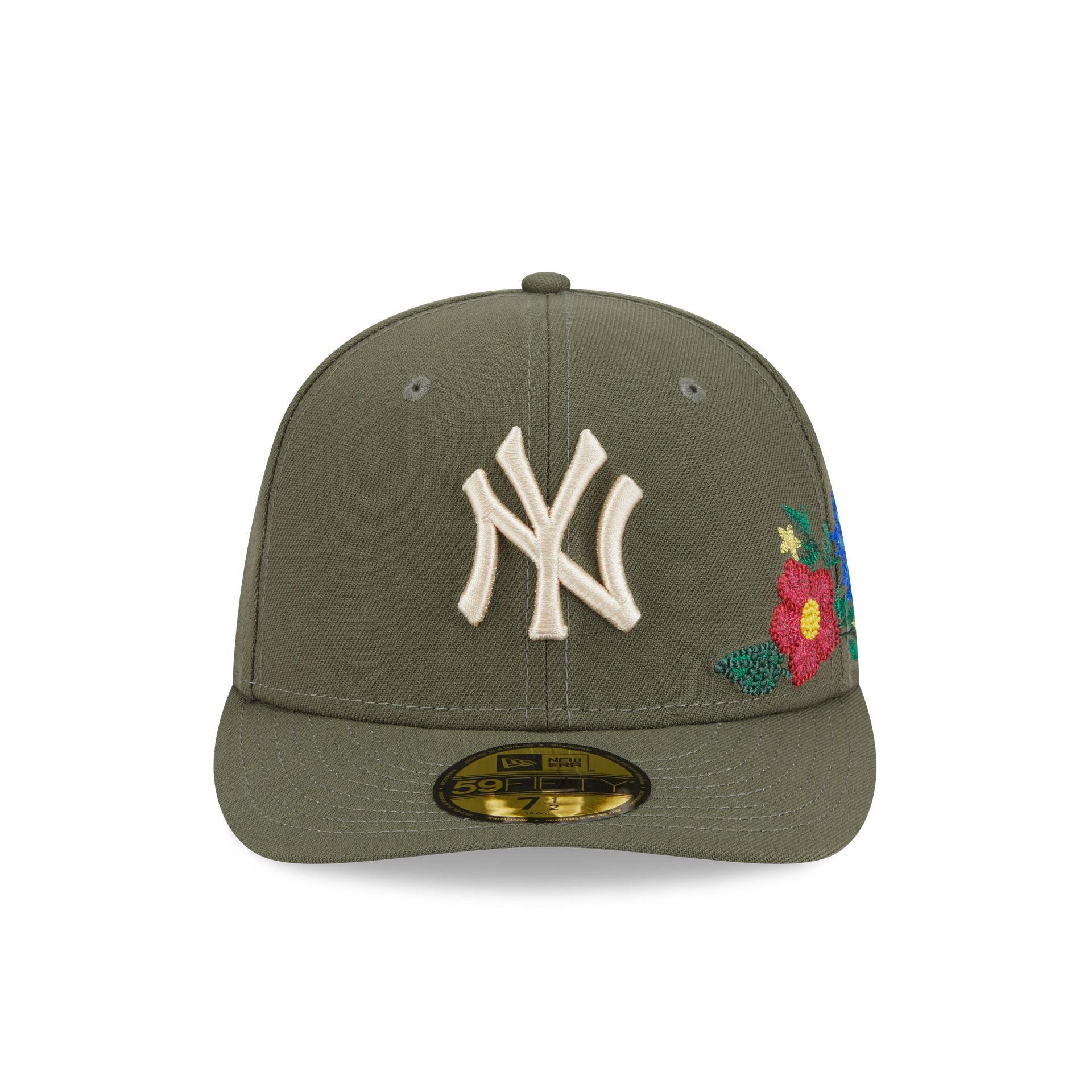 New York Yankees Tonal Florals Olive 59FIFTY Fitted Hat - Image 2