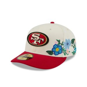 San Francisco 49ers Tonal Florals White 59FIFTY Fitted Hat