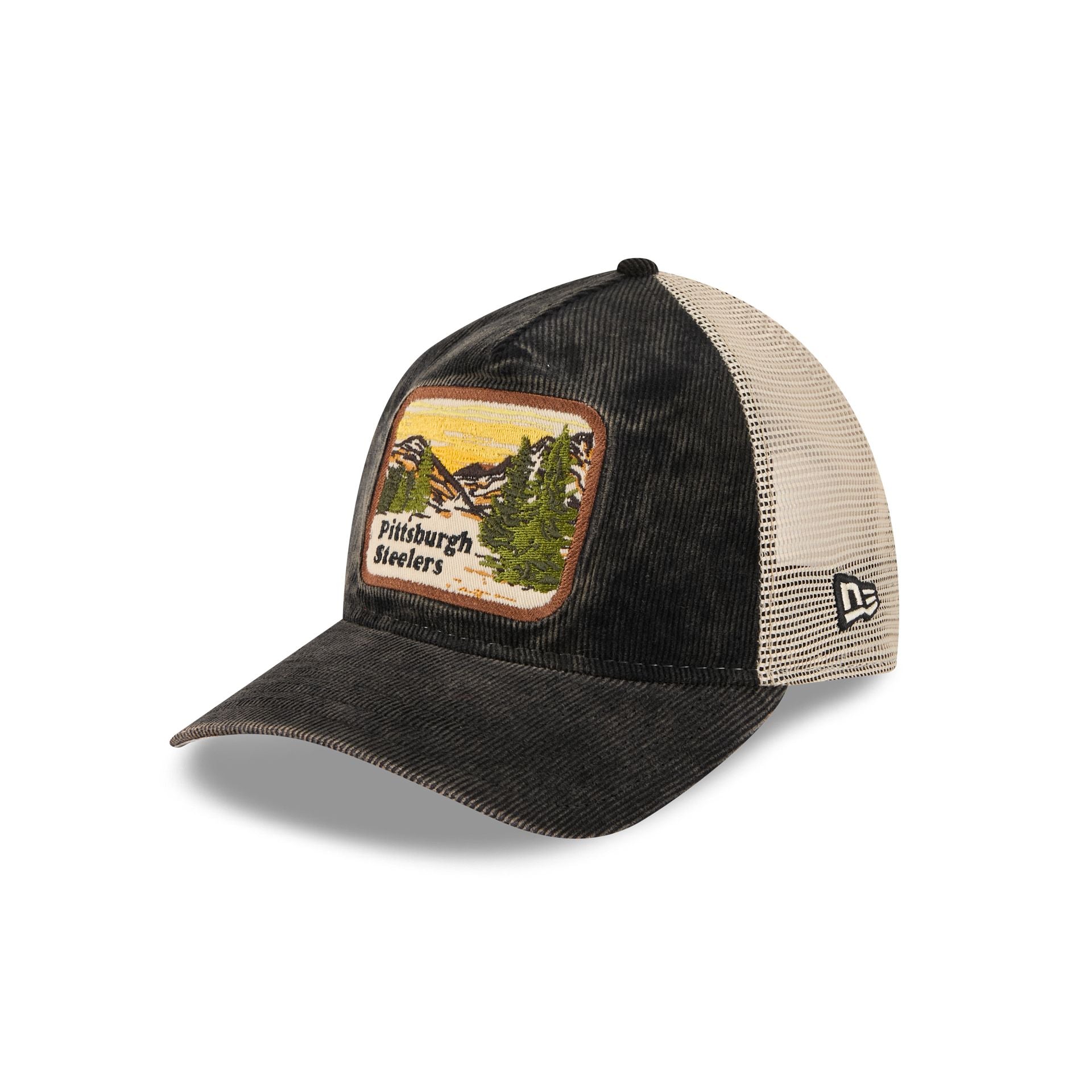 Pittsburgh Steelers Vintage Landscape 9TWENTY A-Frame Trucker Hat - Image 3