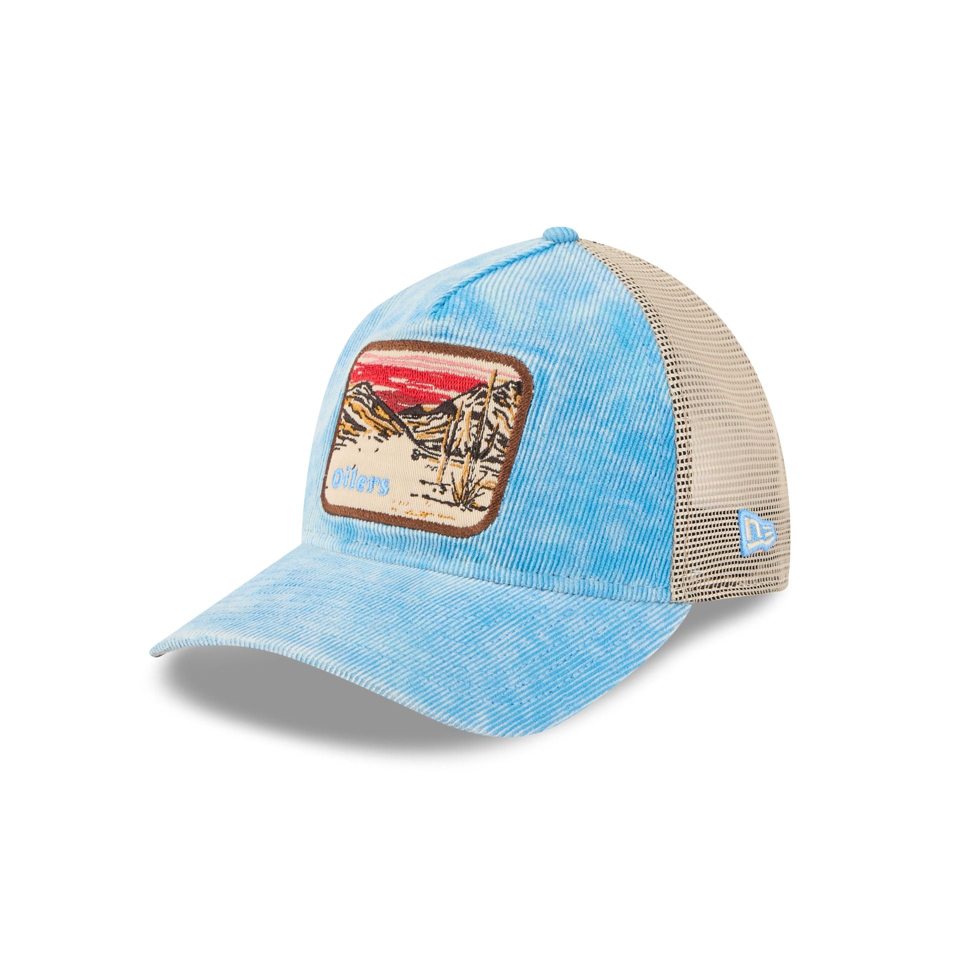 Oilers Vintage Landscape 9TWENTY A-Frame Trucker Hat - Image 3
