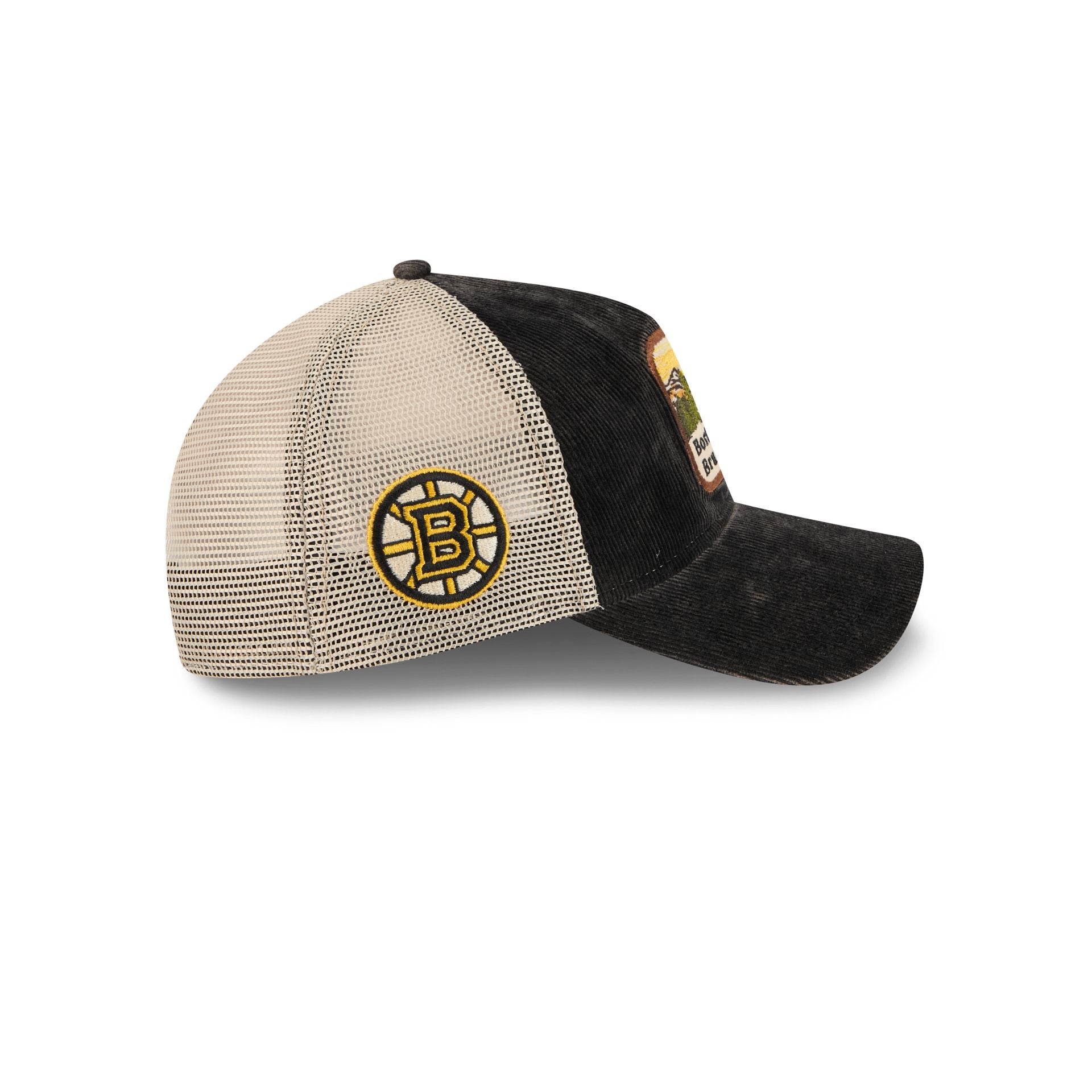 Boston Bruins Vintage Landscape 9TWENTY A-Frame Trucker Hat - Image 4