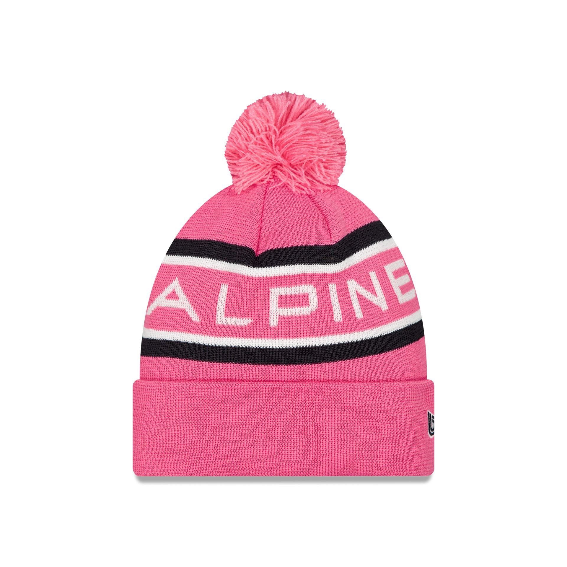 BWT Alpine F1 Team Pop Pink Pom Knit Hat - Image 2