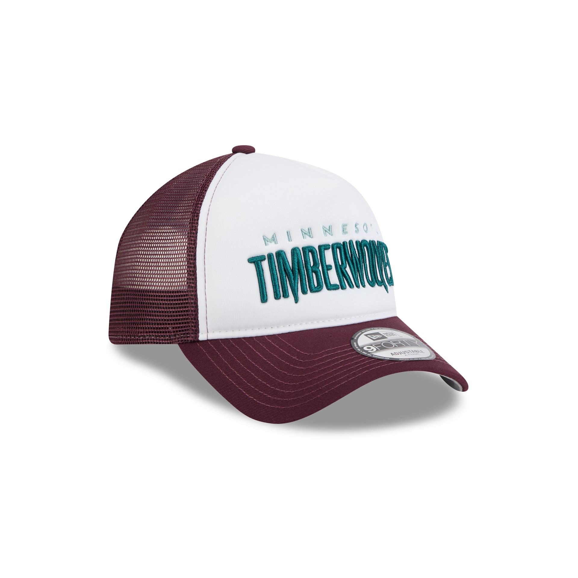 Minnesota Timberwolves Optic White 9FORTY A-Frame Snapback Hat - Image 3