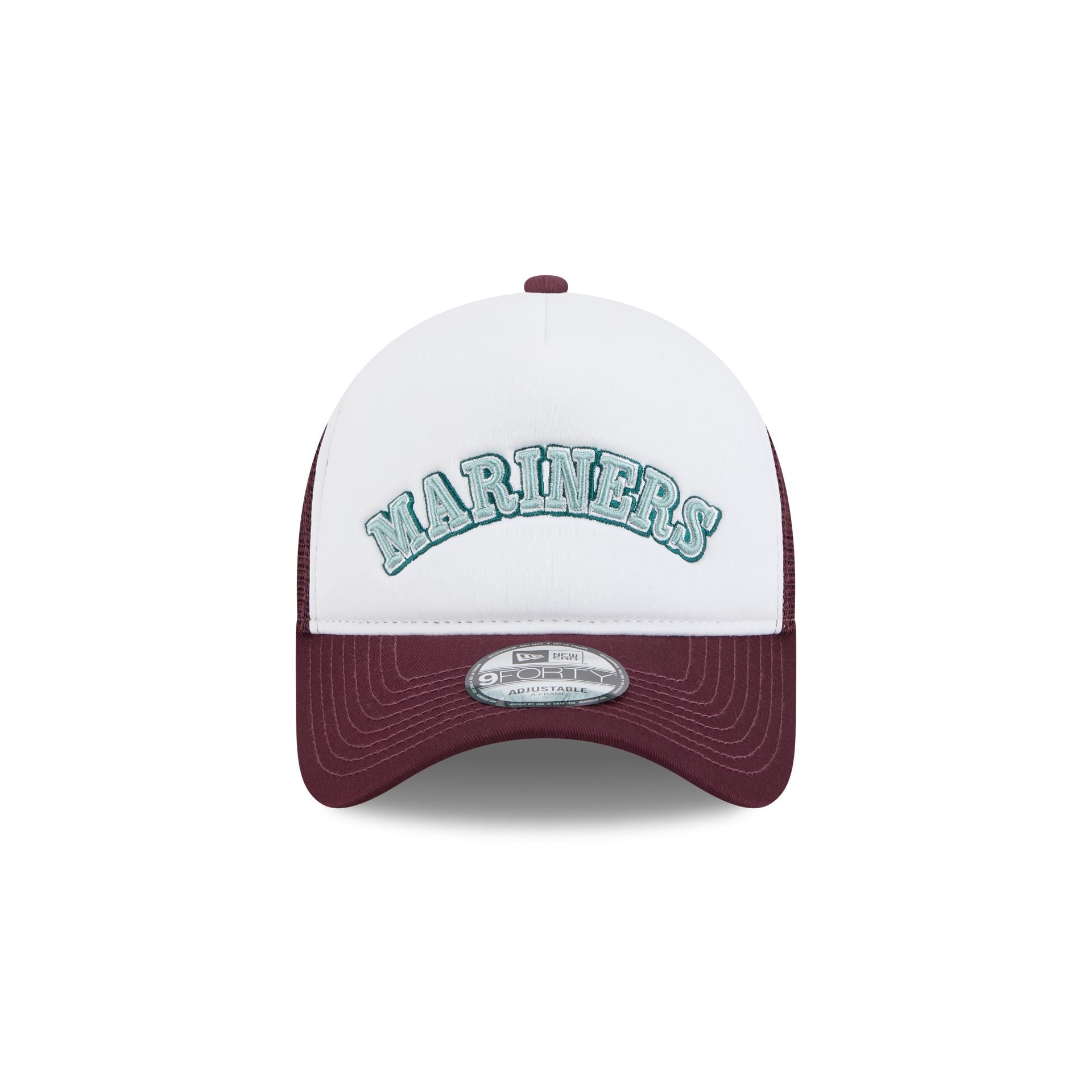 Seattle Mariners Optic White 9FORTY A-Frame Snapback Hat - Image 2