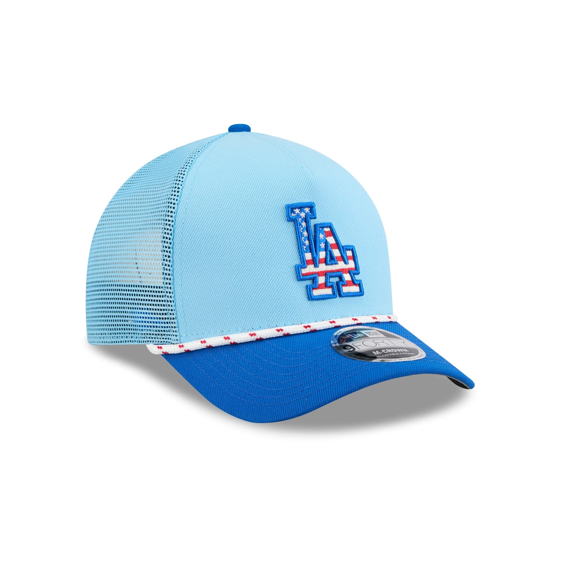 Los Angeles Dodgers Independence Day 2025 9FORTY M-Crown A-Frame Trucker Hat - Image 3