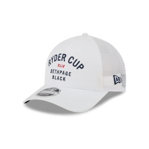 2025 Ryder Cup Minimalist White 9FORTY M-Crown A-Frame Trucker Hat
