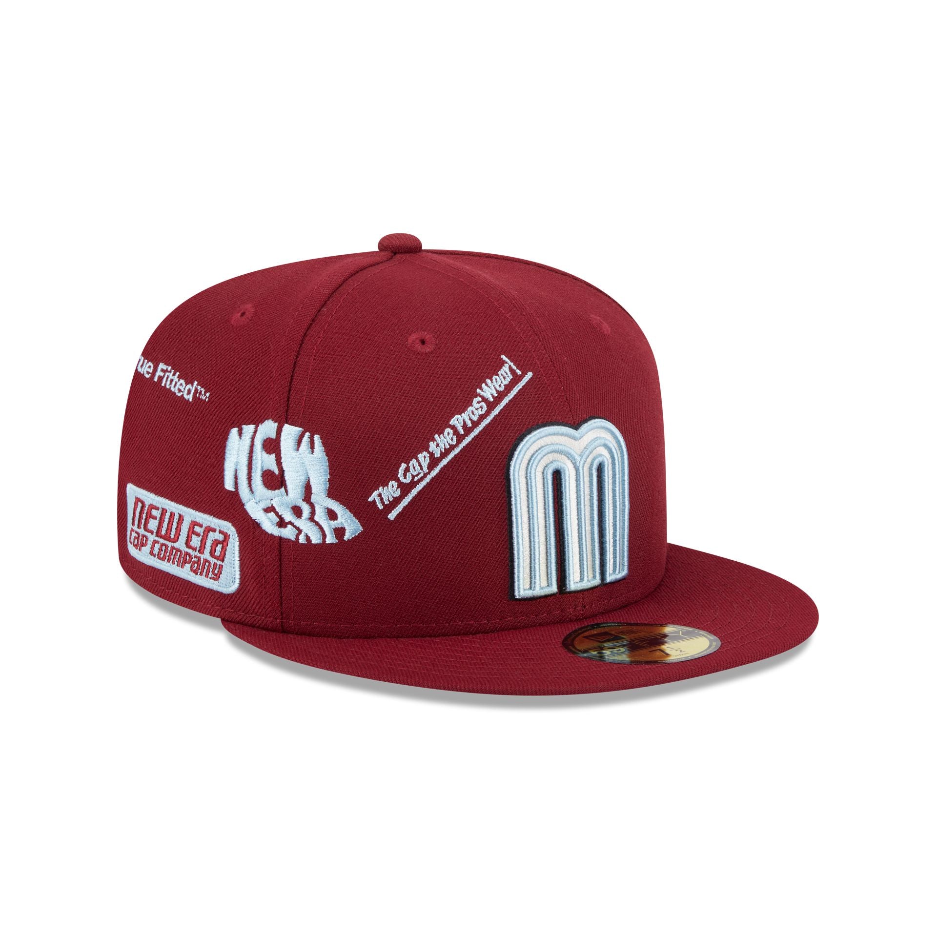 Mexico Baseball New Era Anniversary Logos Maroon 59FIFTY Fitted Hat - Image 3