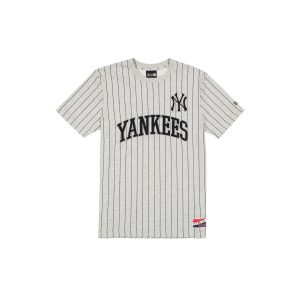 New York Yankees Throwback Retro Gray Pinstripe T-Shirt